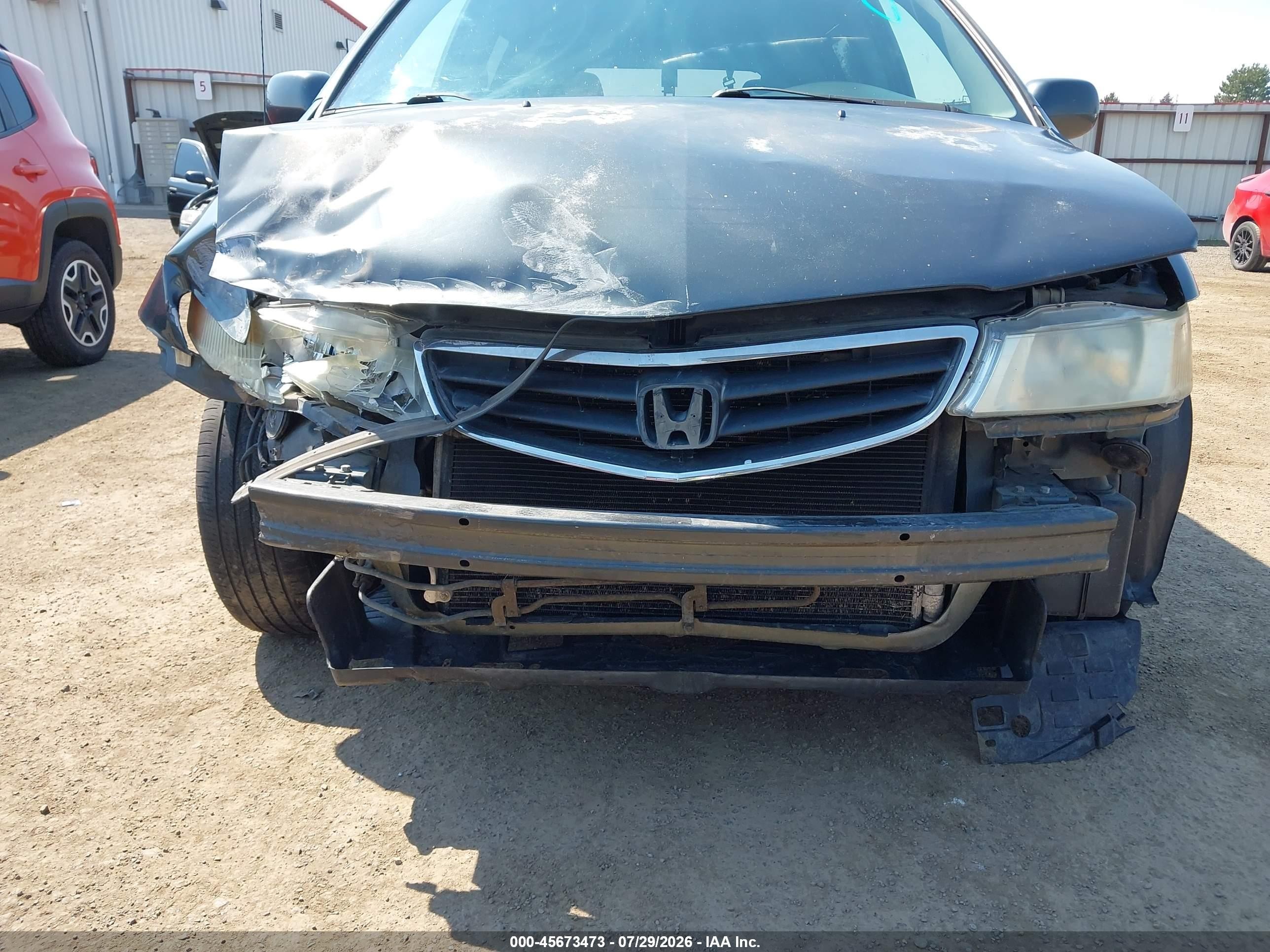 2003 Honda Odyssey Ex Gray vin: 5FNRL186X3B060824