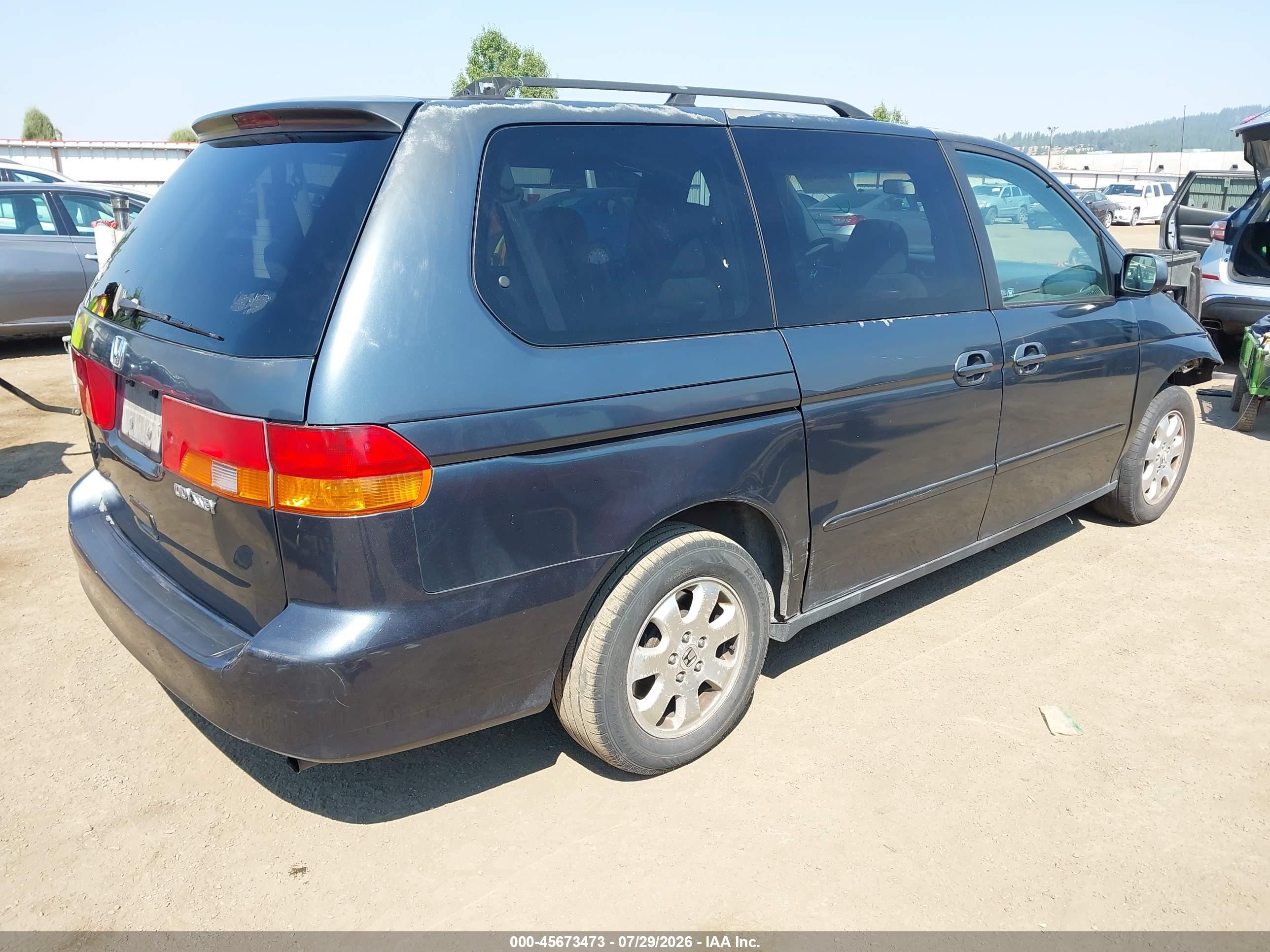 2003 Honda Odyssey Ex Gray vin: 5FNRL186X3B060824