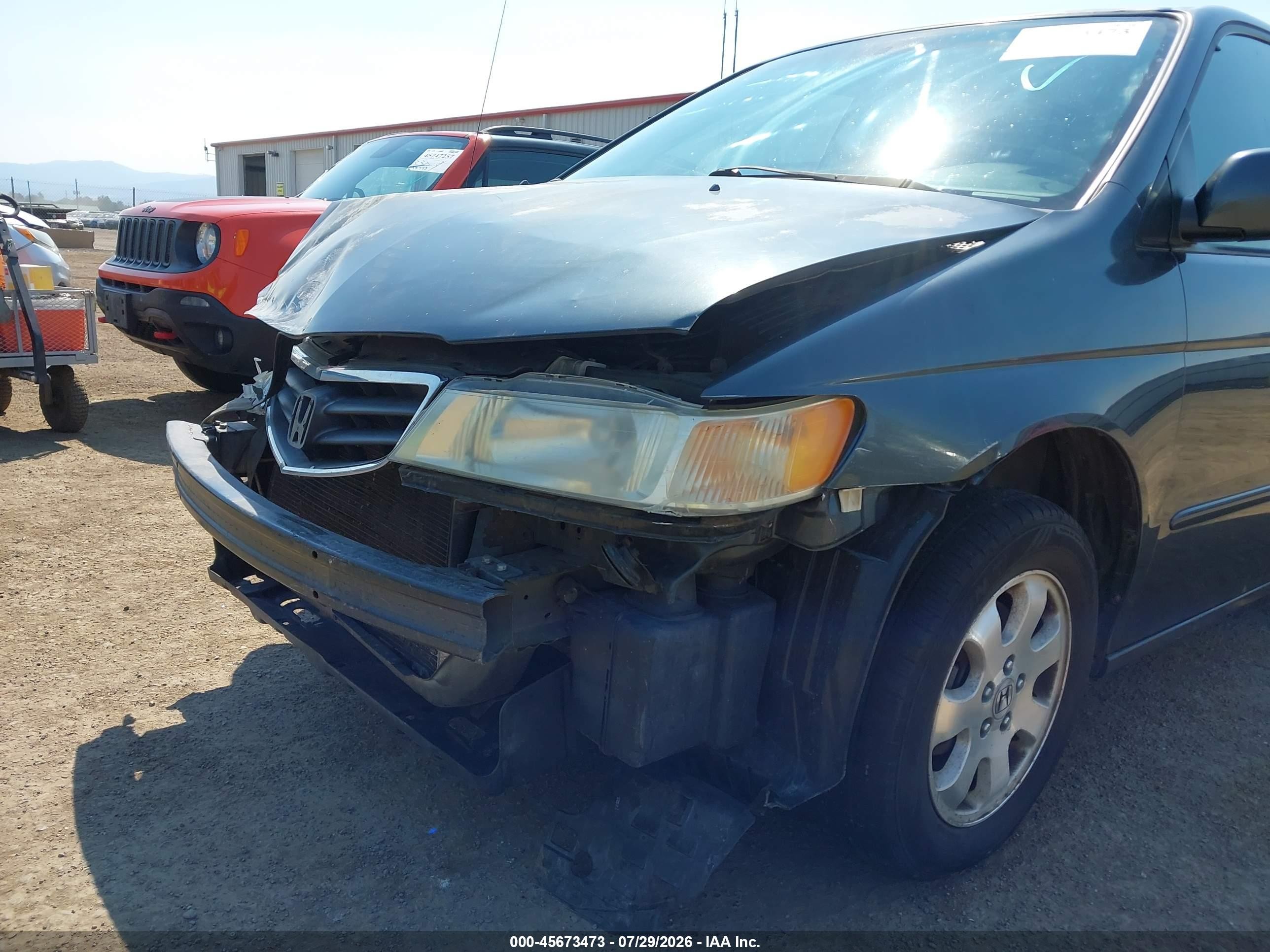 2003 Honda Odyssey Ex Gray vin: 5FNRL186X3B060824