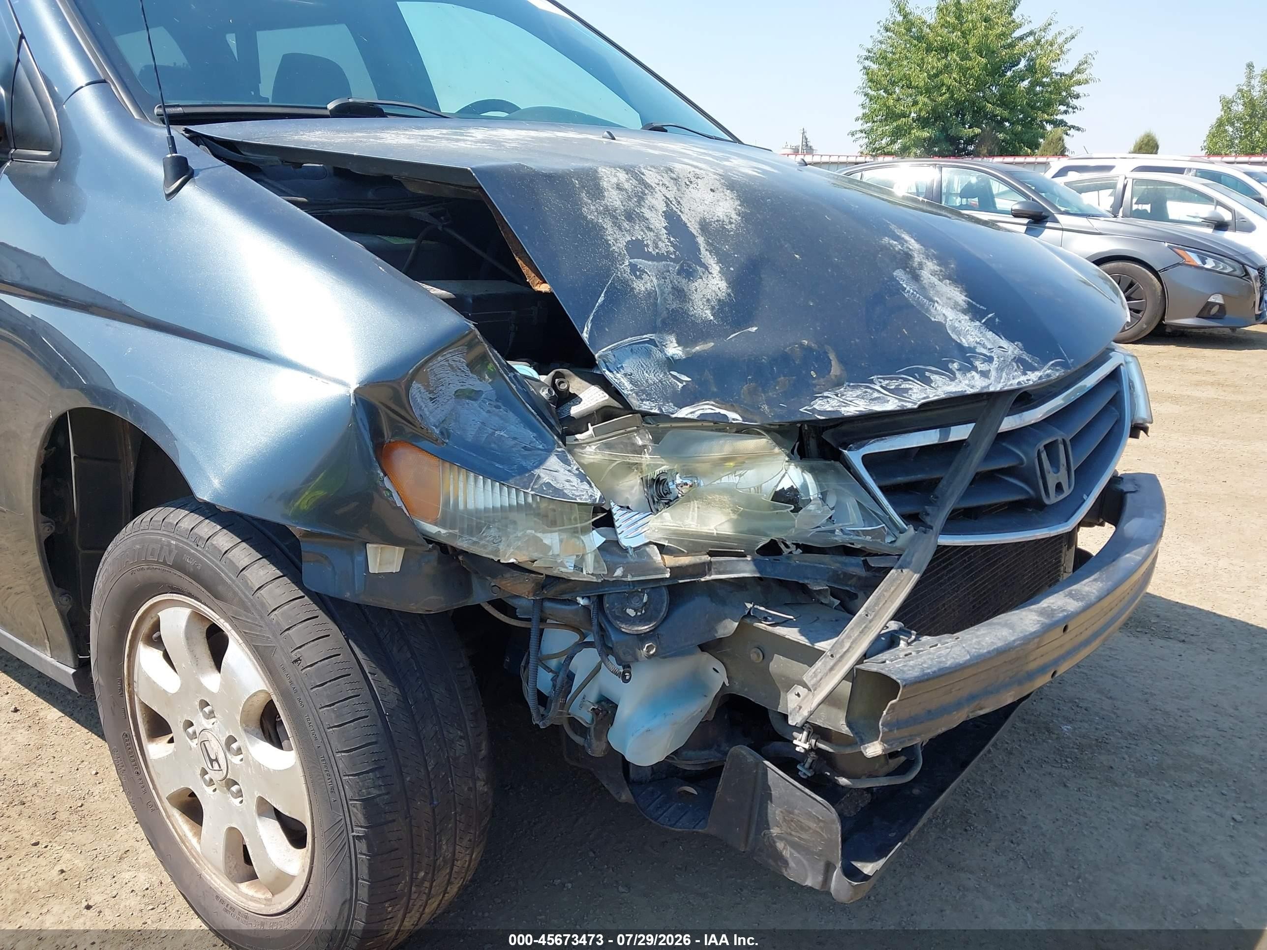 2003 Honda Odyssey Ex Gray vin: 5FNRL186X3B060824
