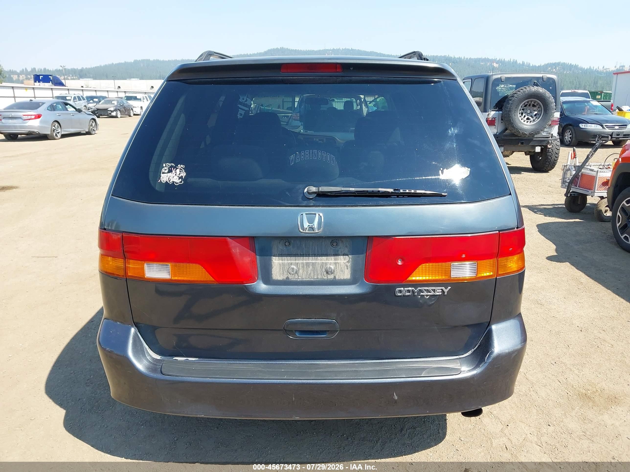2003 Honda Odyssey Ex Gray vin: 5FNRL186X3B060824