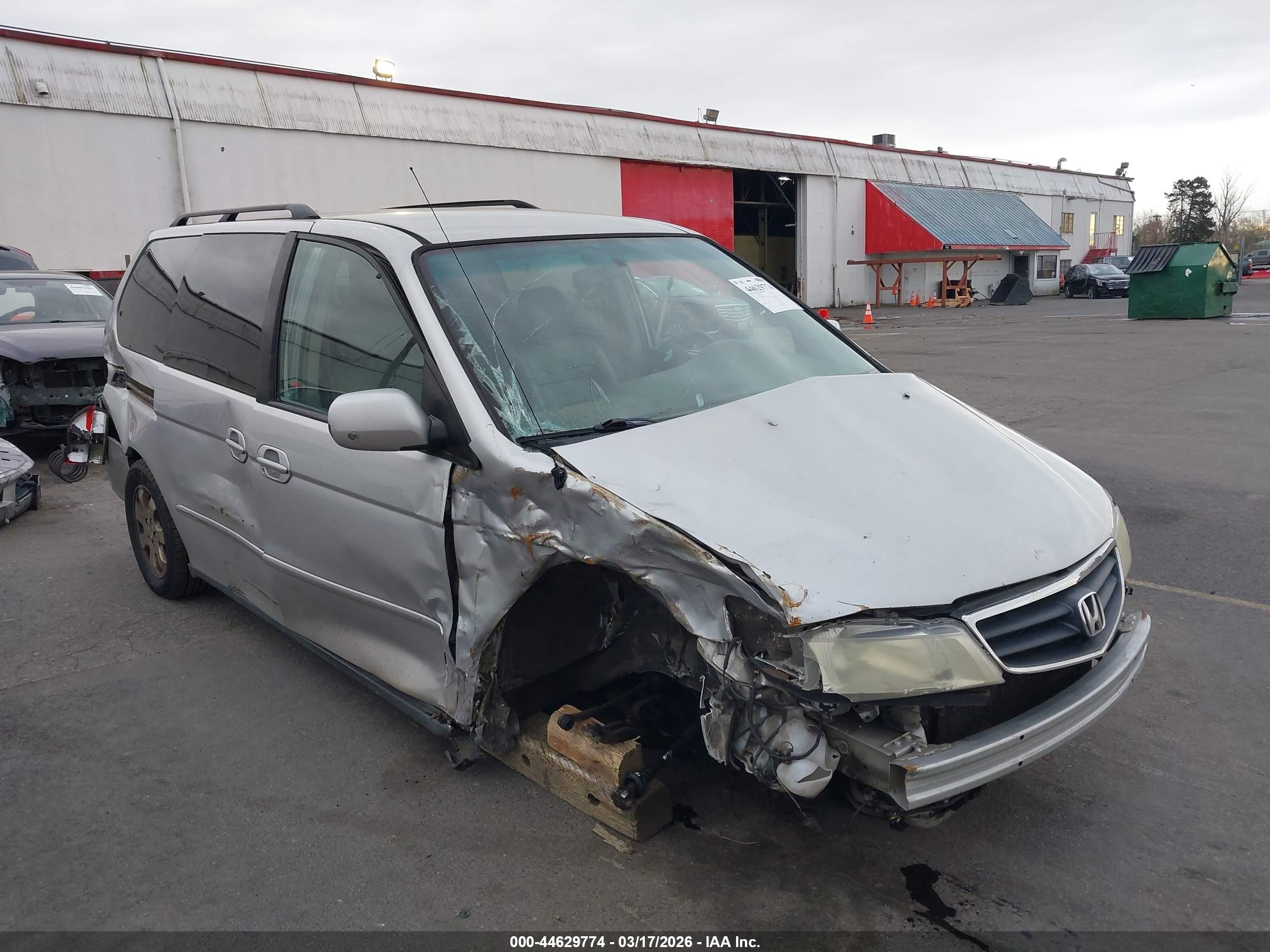 2003 Honda Odyssey Ex-l Silver vin: 5FNRL18703B108663