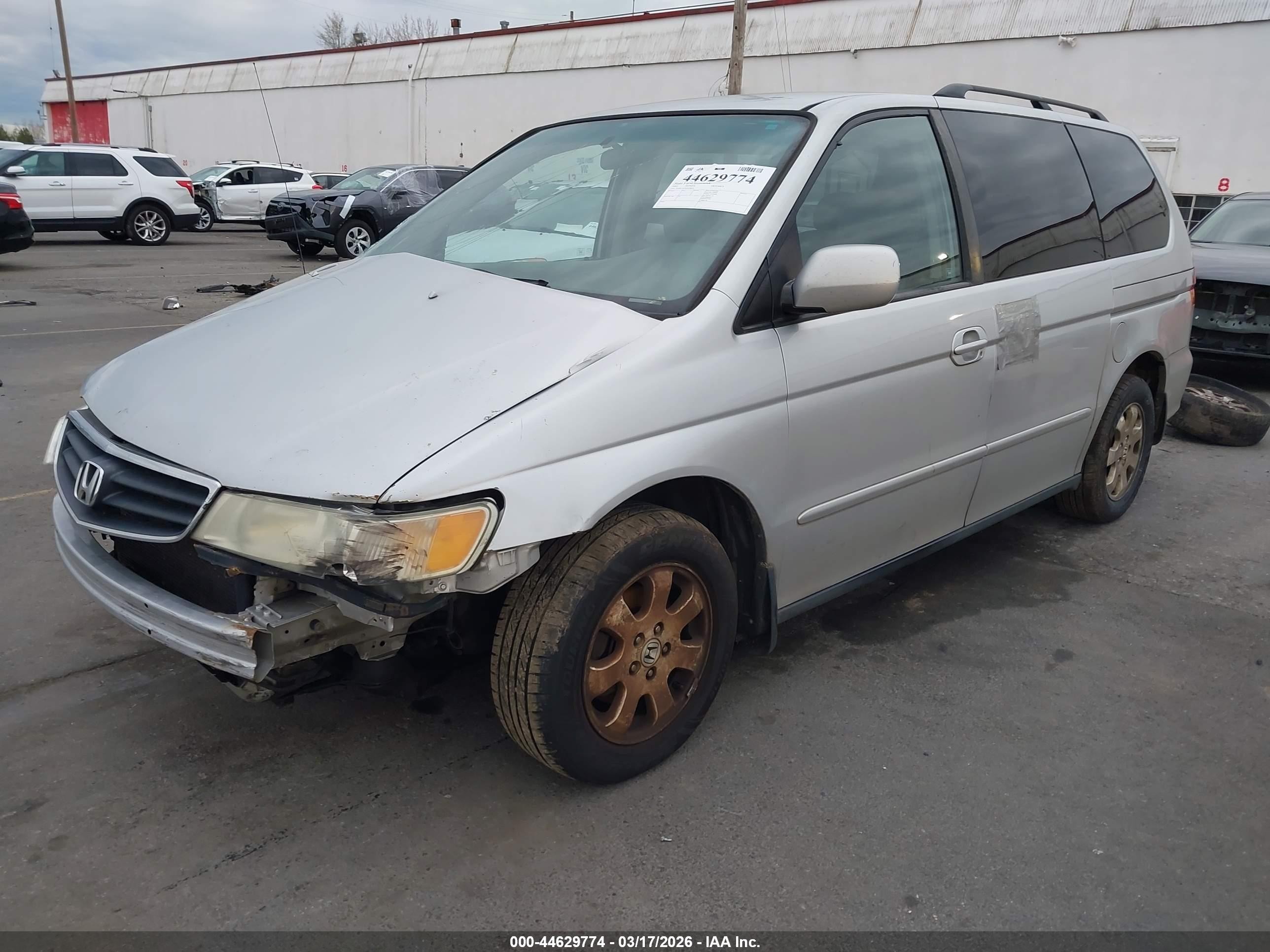 2003 Honda Odyssey Ex-l Silver vin: 5FNRL18703B108663