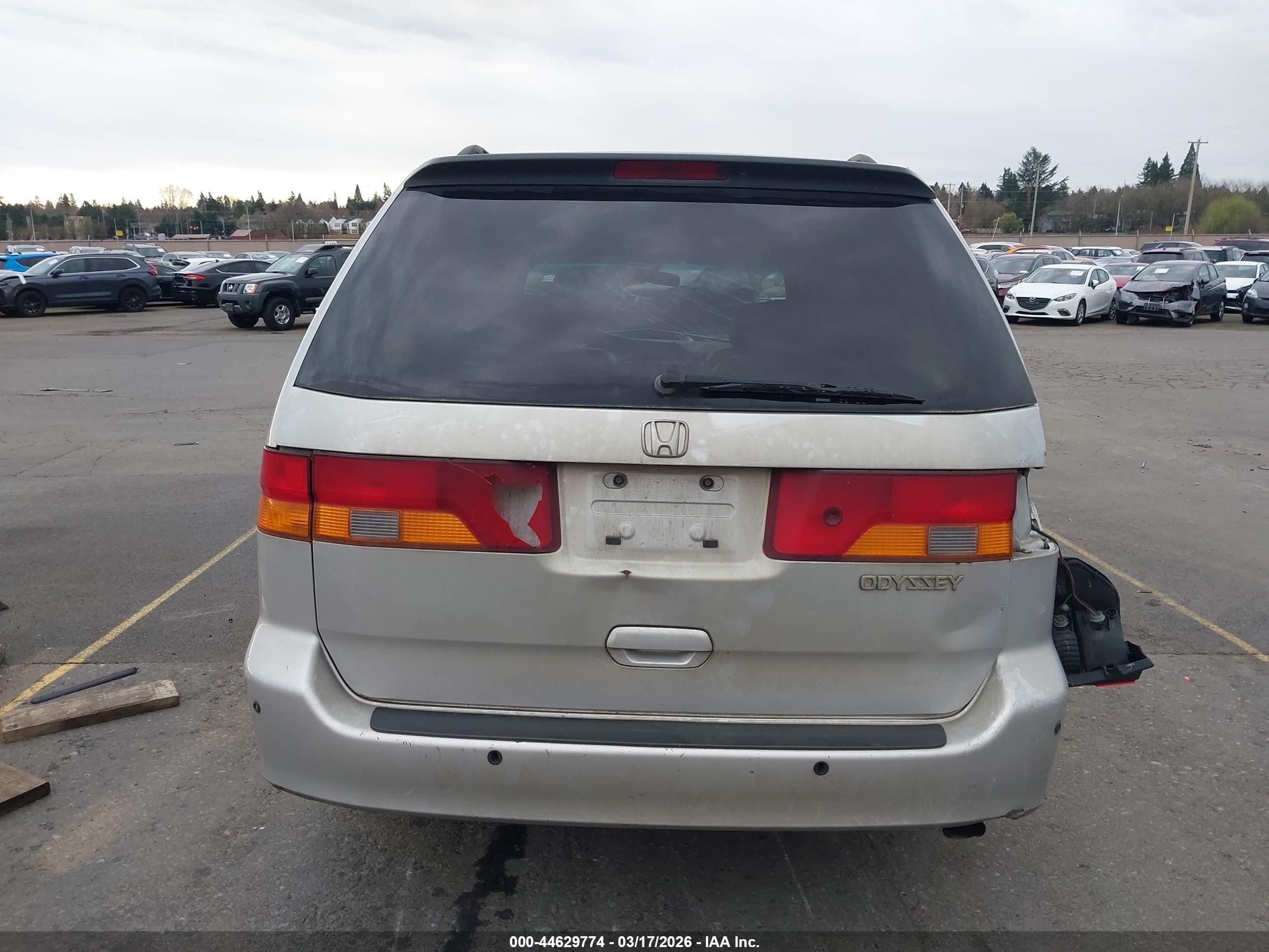 2003 Honda Odyssey Ex-l Silver vin: 5FNRL18703B108663