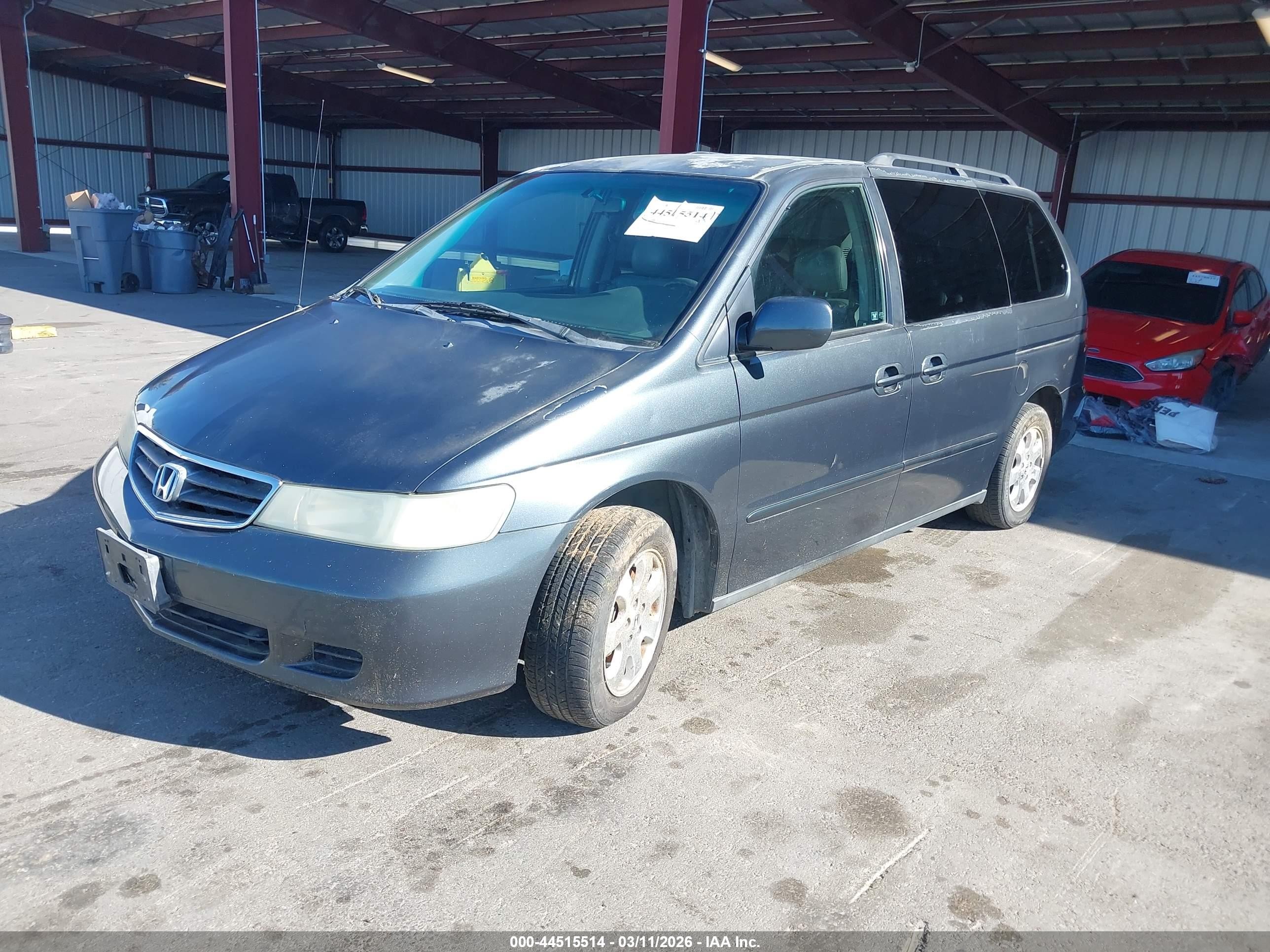 2004 Honda Odyssey Ex-l Gray vin: 5FNRL18704B073317