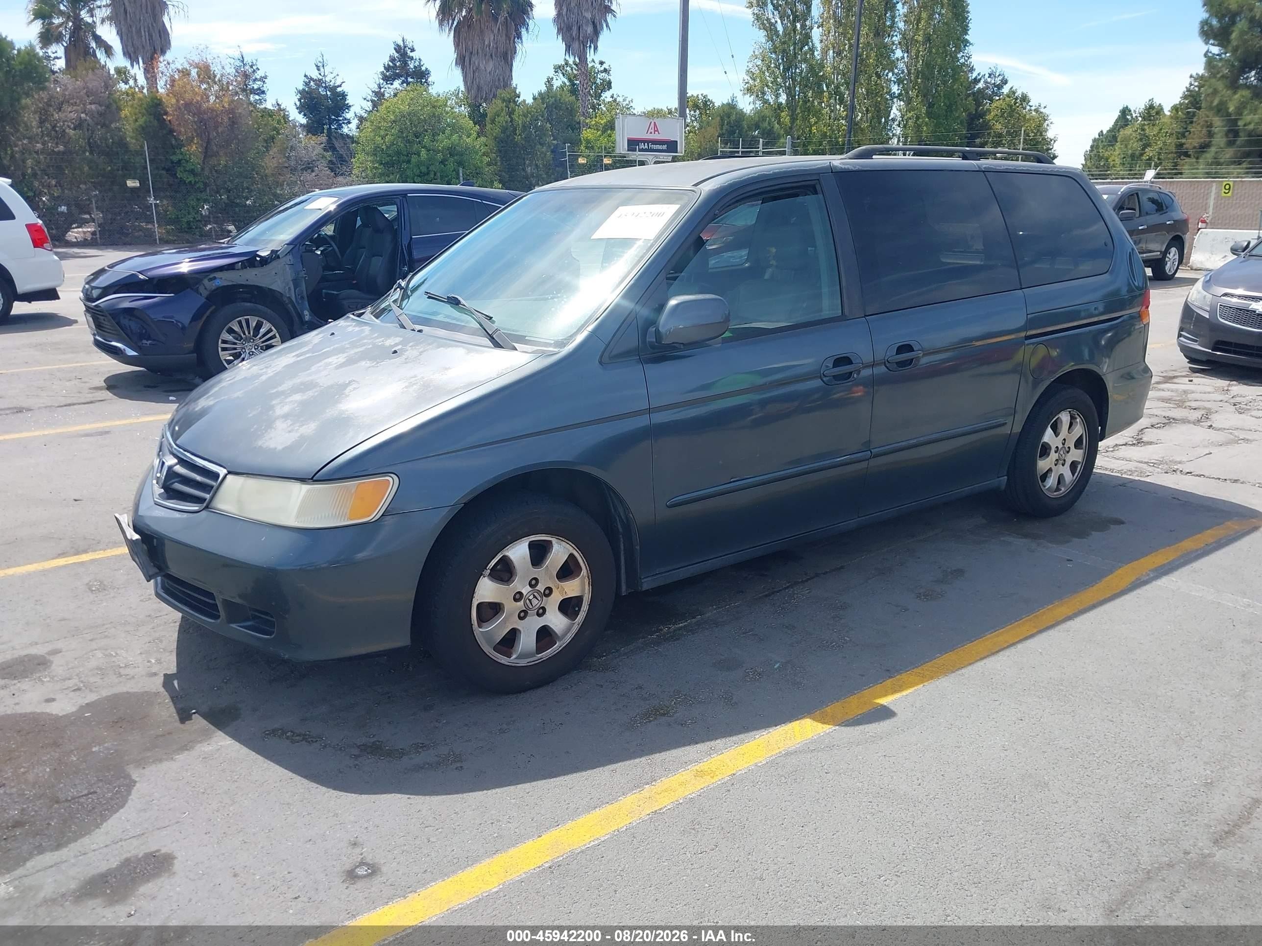 2003 Honda Odyssey Ex-l Blue vin: 5FNRL18713B026120