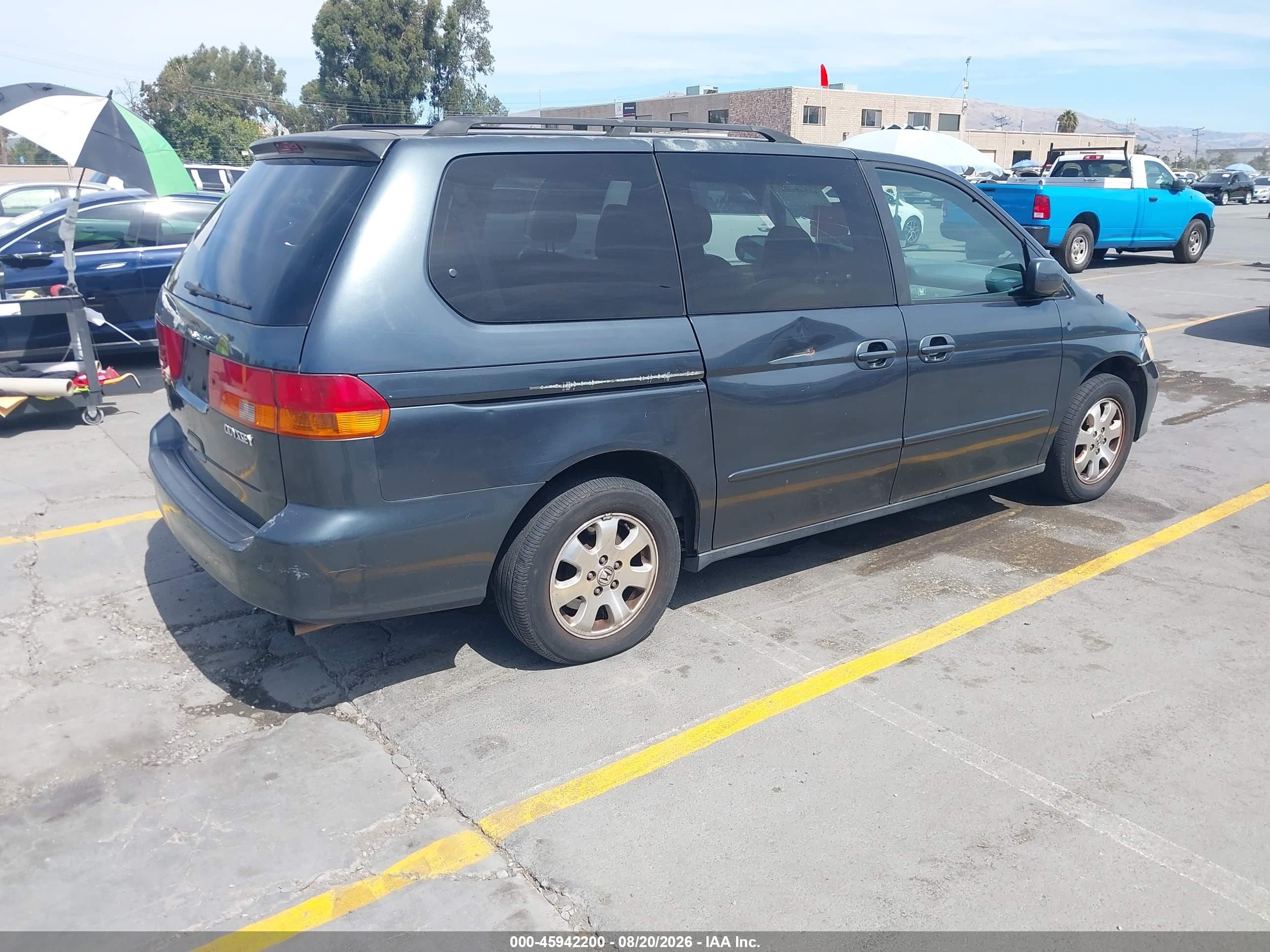 2003 Honda Odyssey Ex-l Blue vin: 5FNRL18713B026120