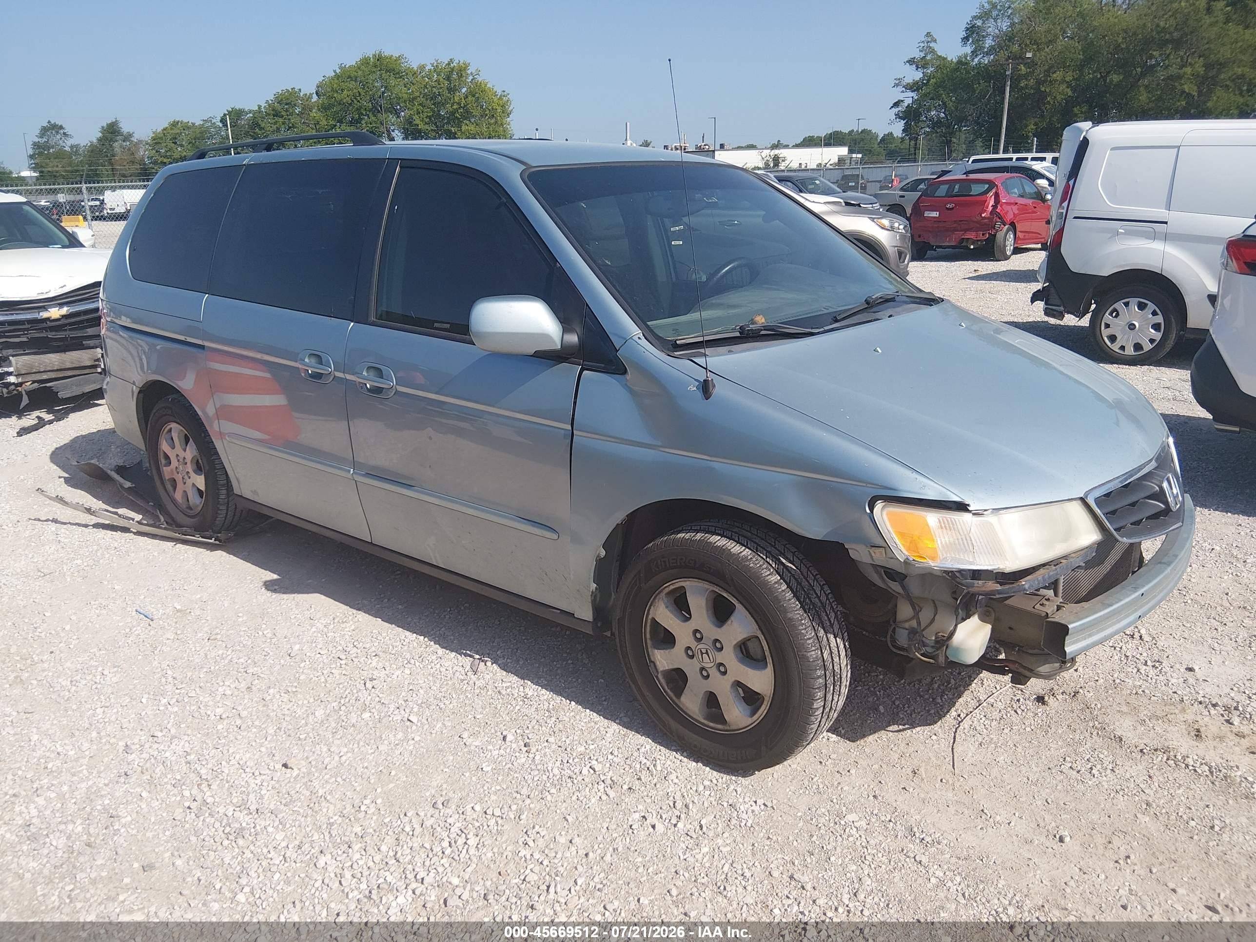 2004 Honda Odyssey Ex-l Gray vin: 5FNRL18714B108575