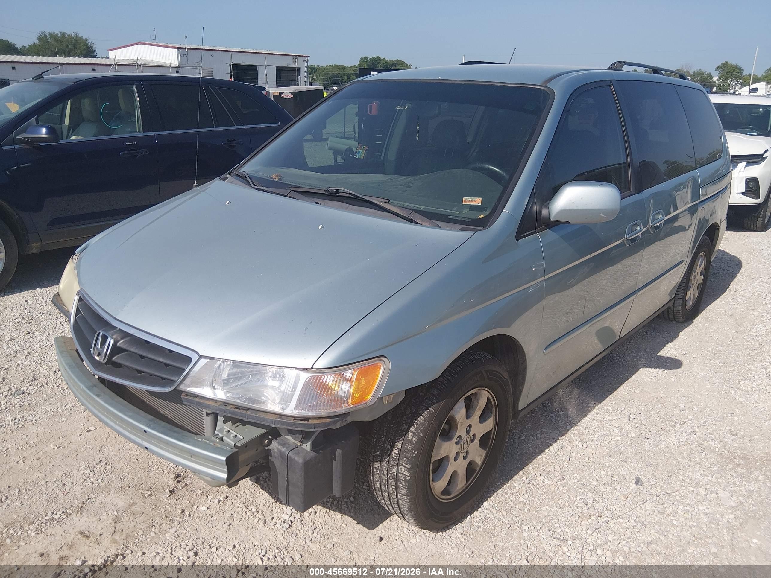 2004 Honda Odyssey Ex-l Gray vin: 5FNRL18714B108575