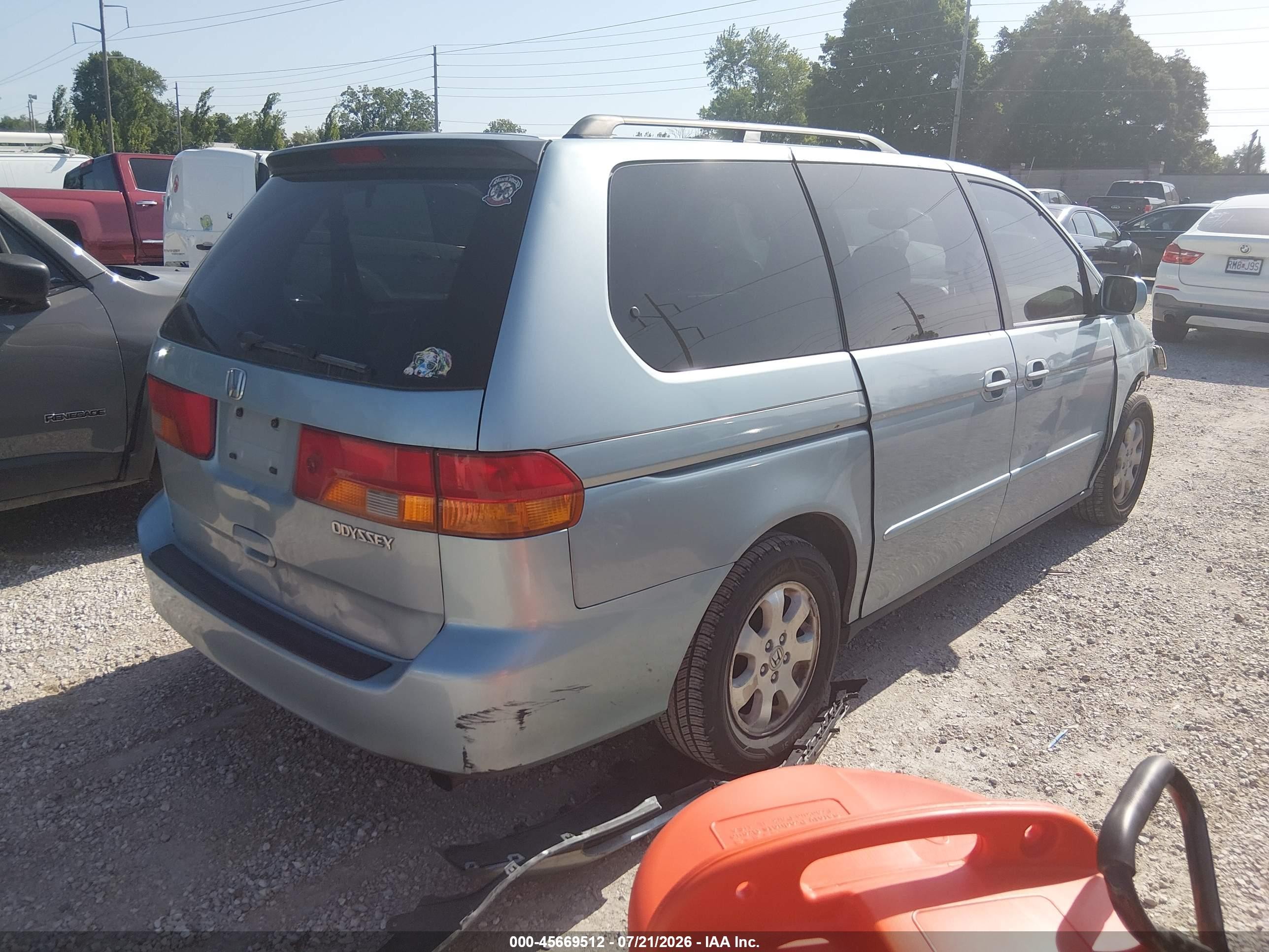 2004 Honda Odyssey Ex-l Gray vin: 5FNRL18714B108575