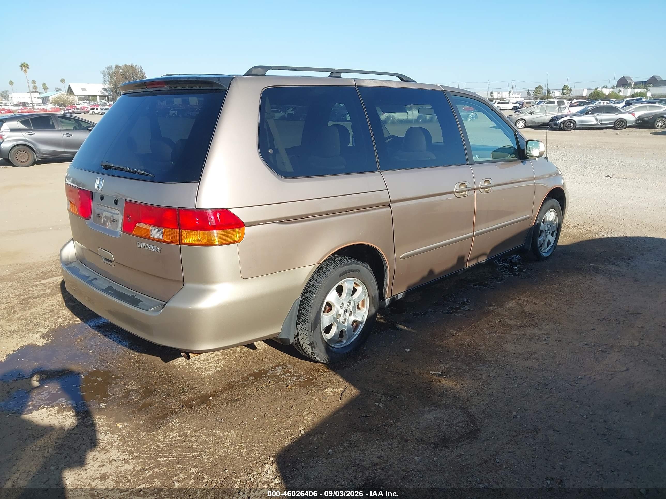 2003 Honda Odyssey Ex-l Beige vin: 5FNRL18723B100161