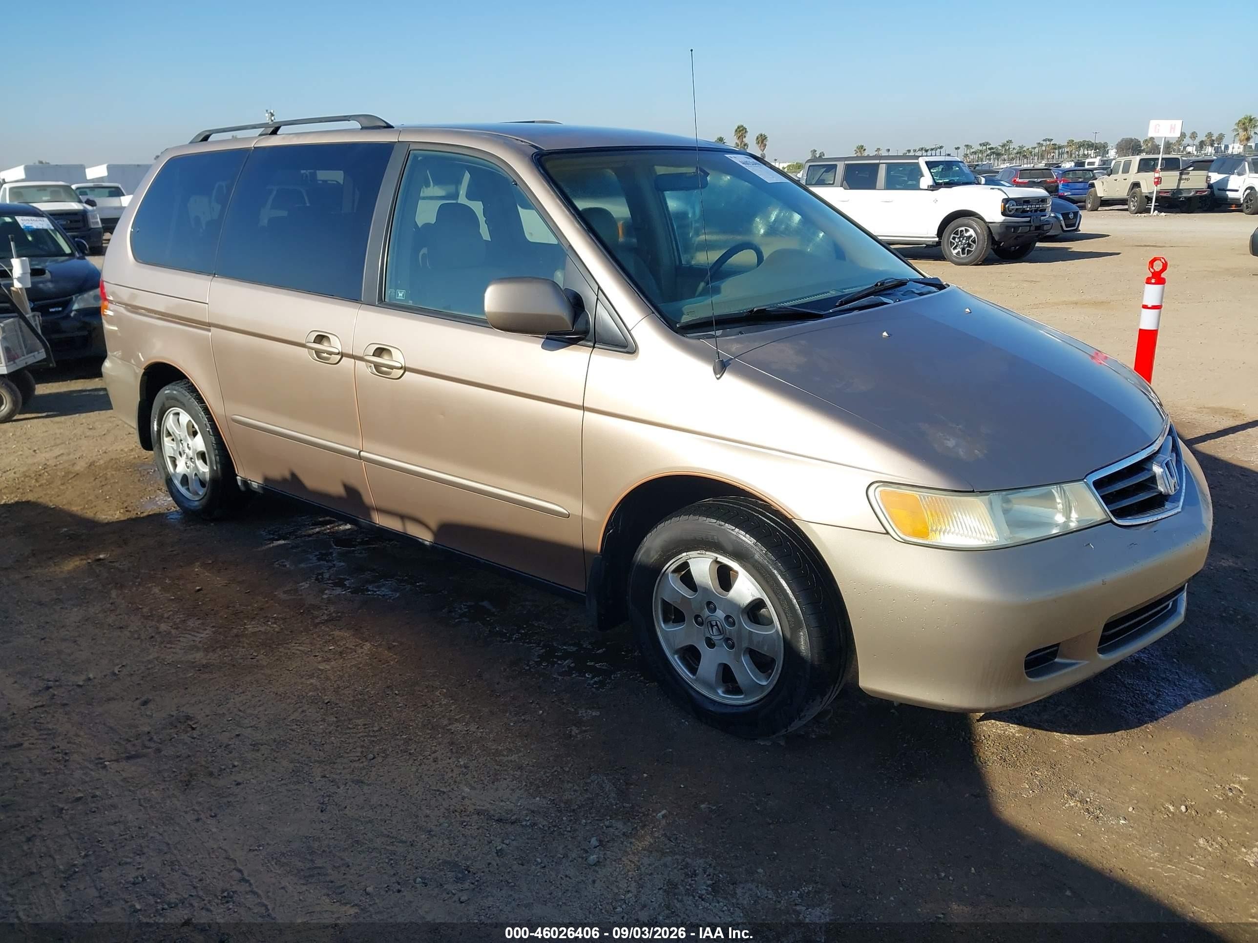 2003 Honda Odyssey Ex-l Beige vin: 5FNRL18723B100161