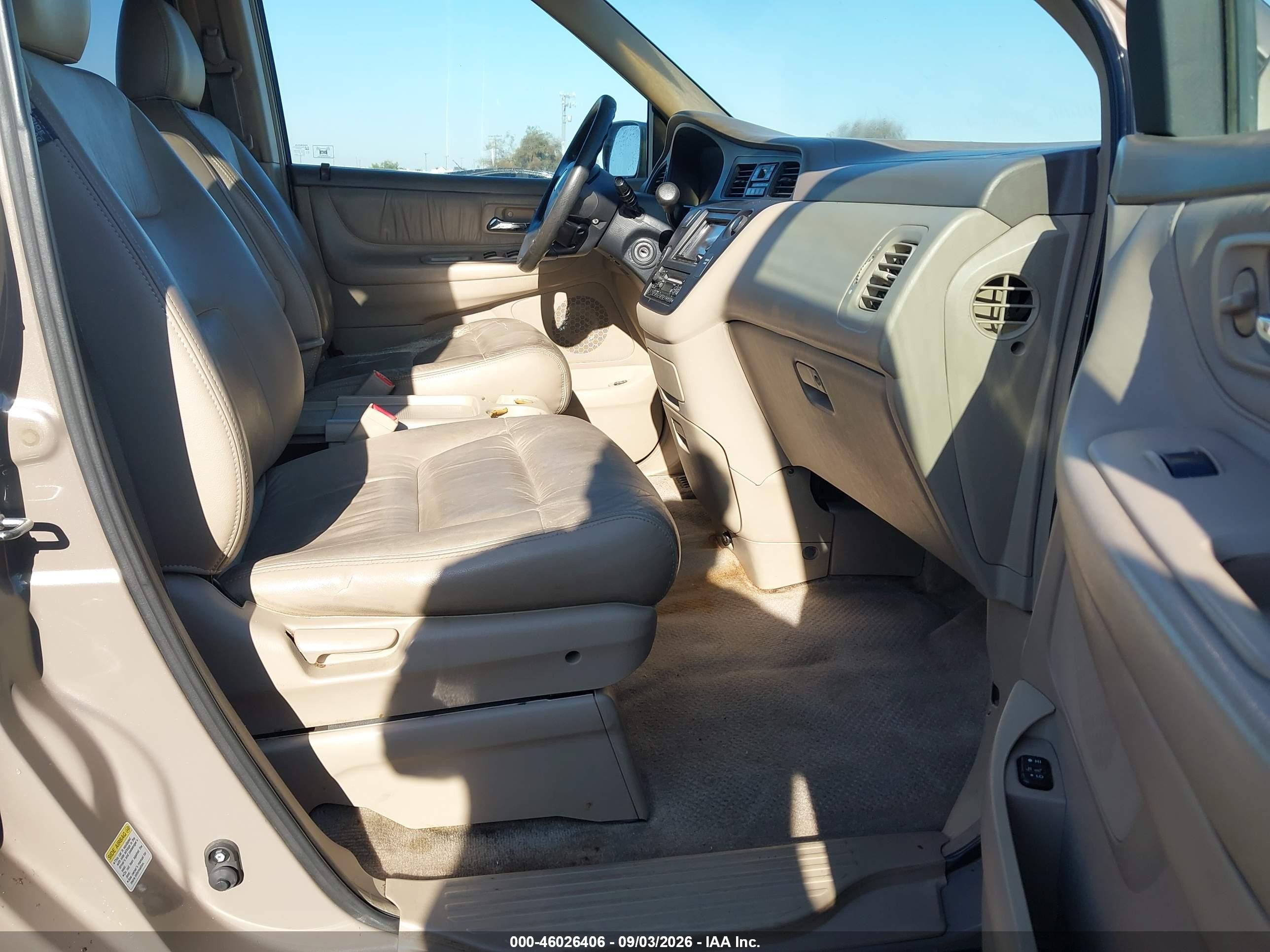 2003 Honda Odyssey Ex-l Beige vin: 5FNRL18723B100161