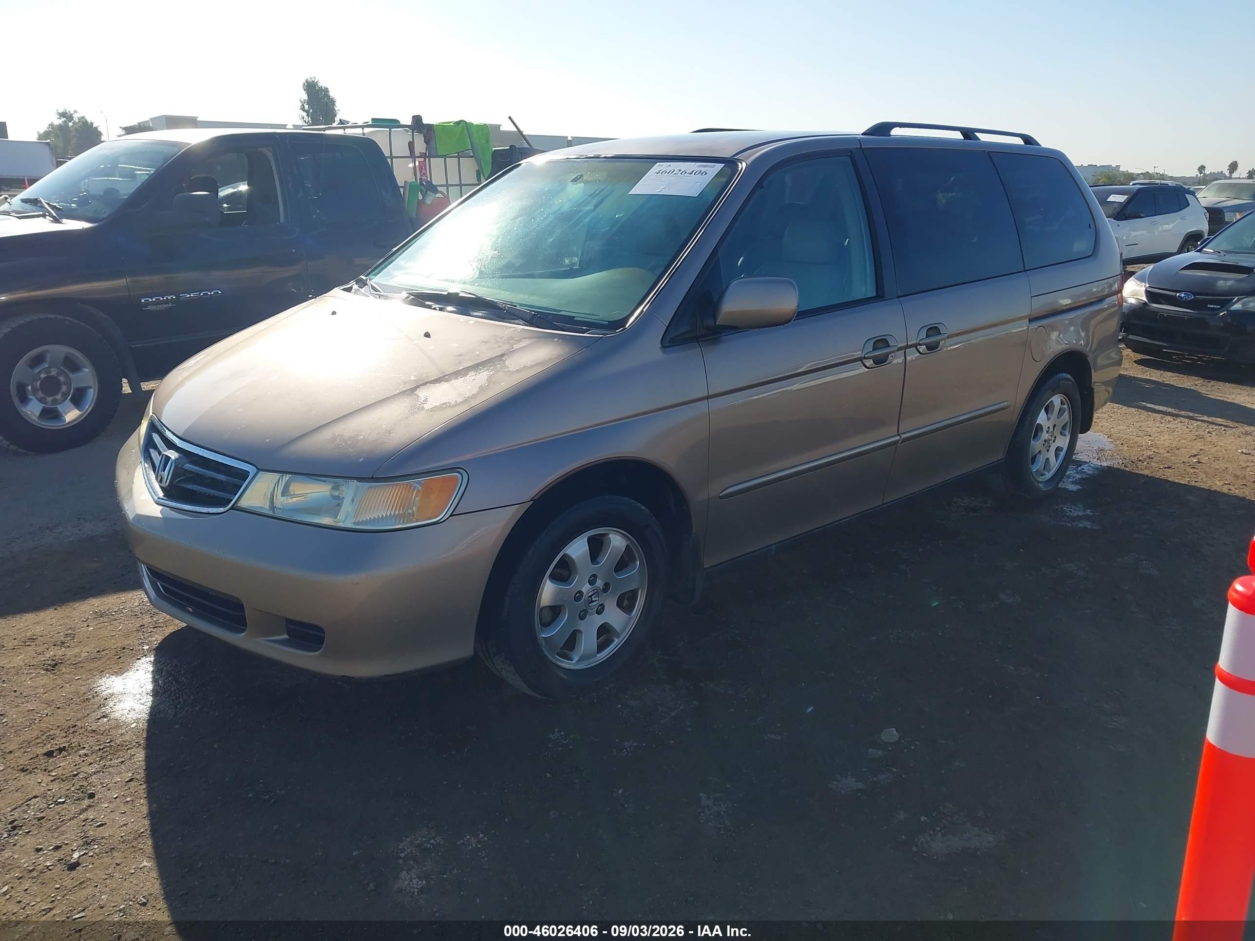 2003 Honda Odyssey Ex-l Beige vin: 5FNRL18723B100161