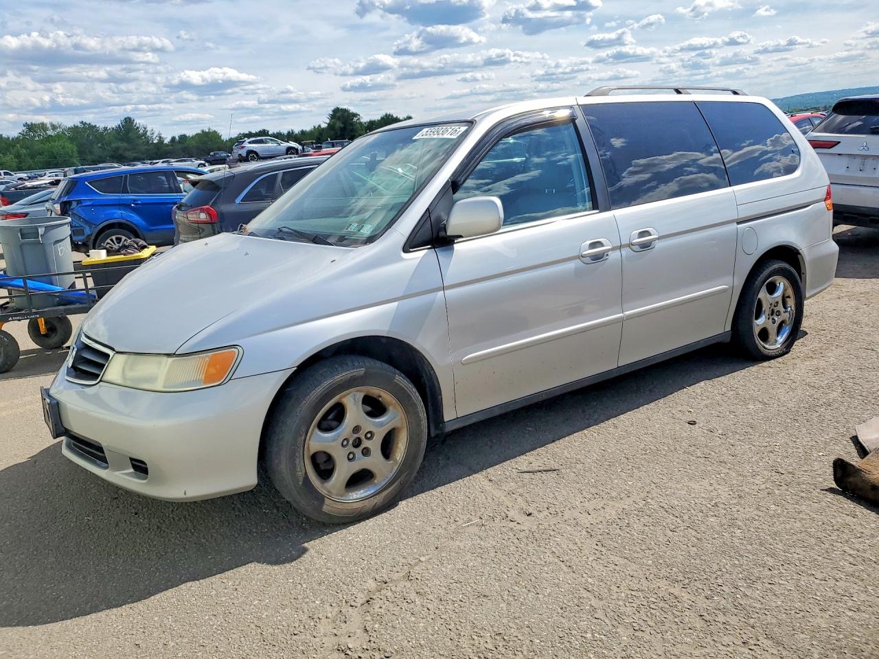 2003 Honda Odyssey Exl Silver vin: 5FNRL18723B144774