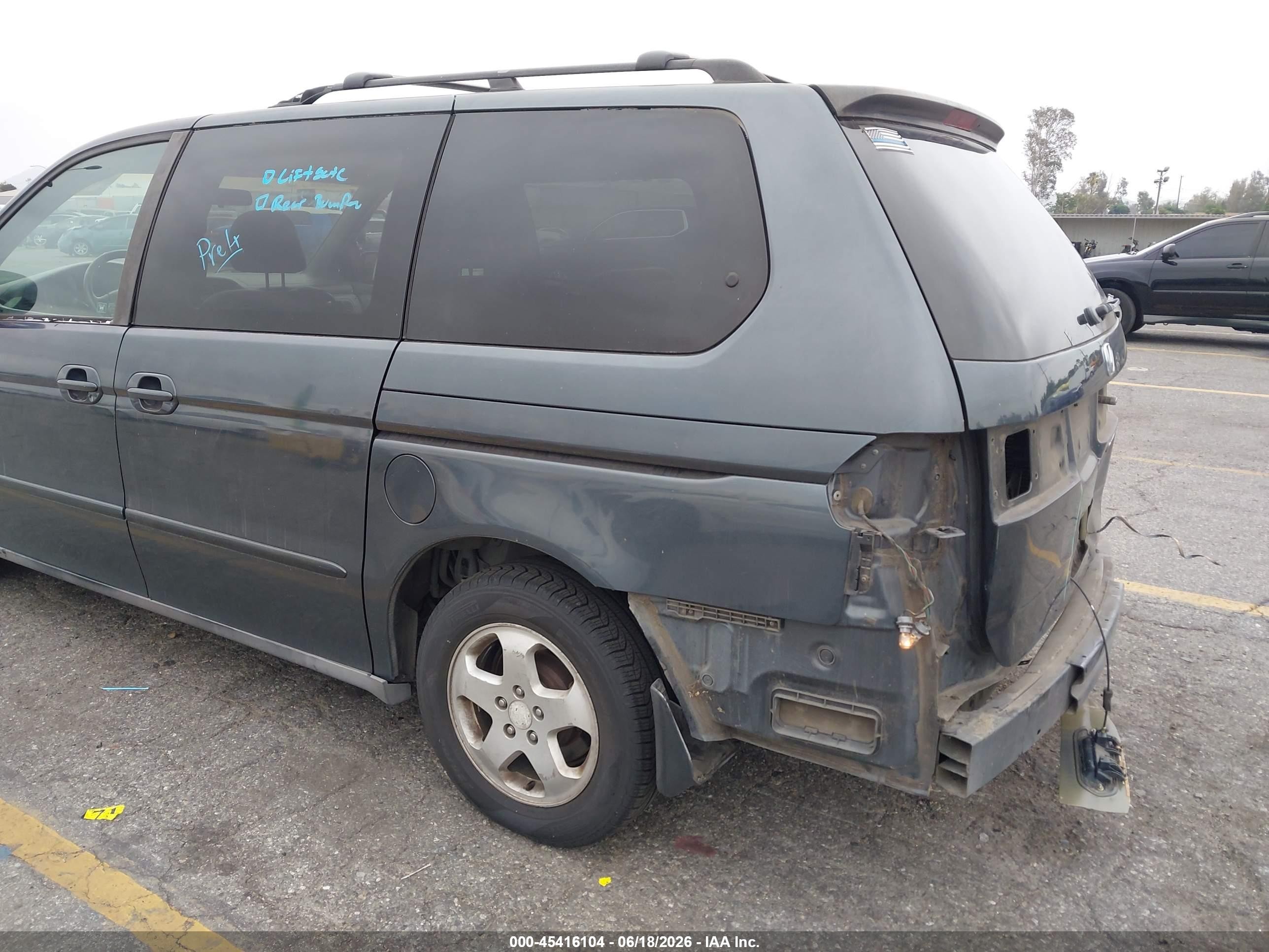 2003 Honda Odyssey Ex-l Green vin: 5FNRL18733B131709