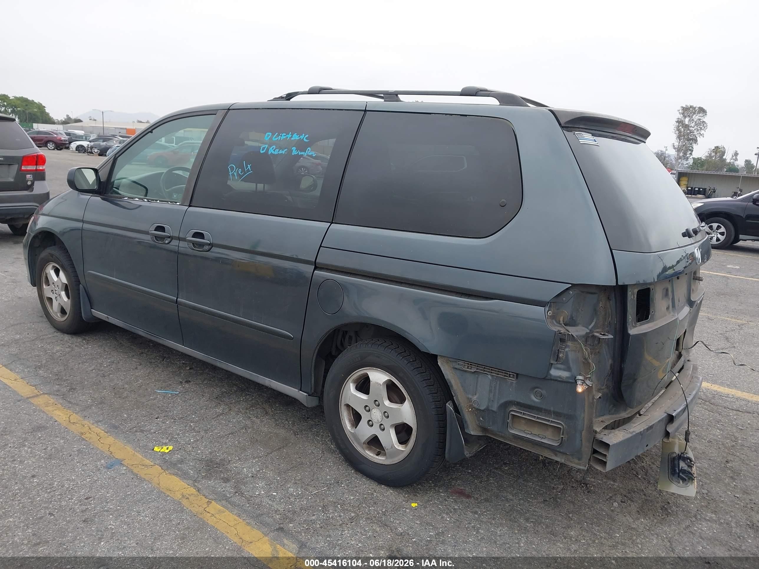 2003 Honda Odyssey Ex-l Green vin: 5FNRL18733B131709