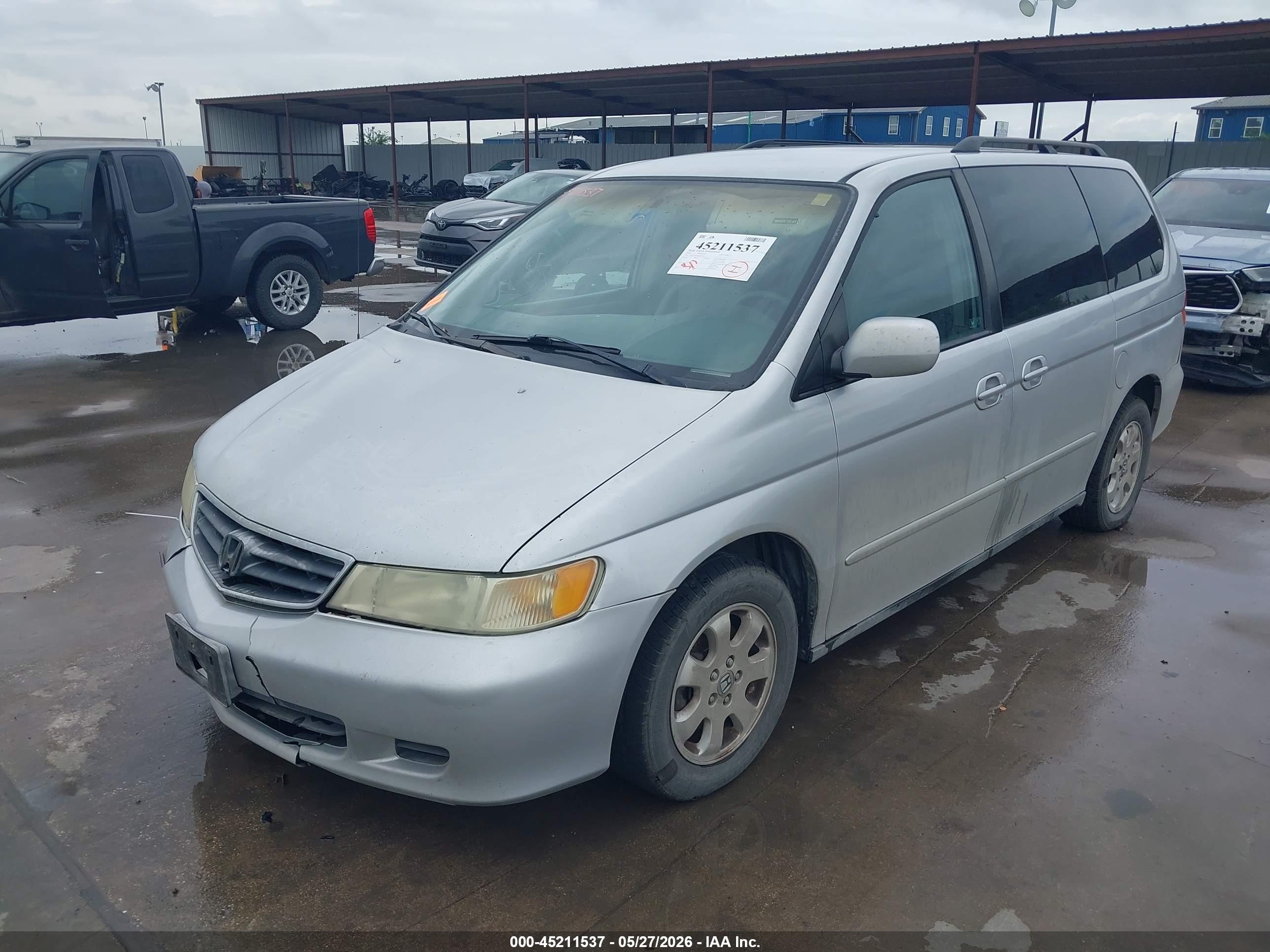 2003 Honda Odyssey Ex-l Silver vin: 5FNRL18763B050140