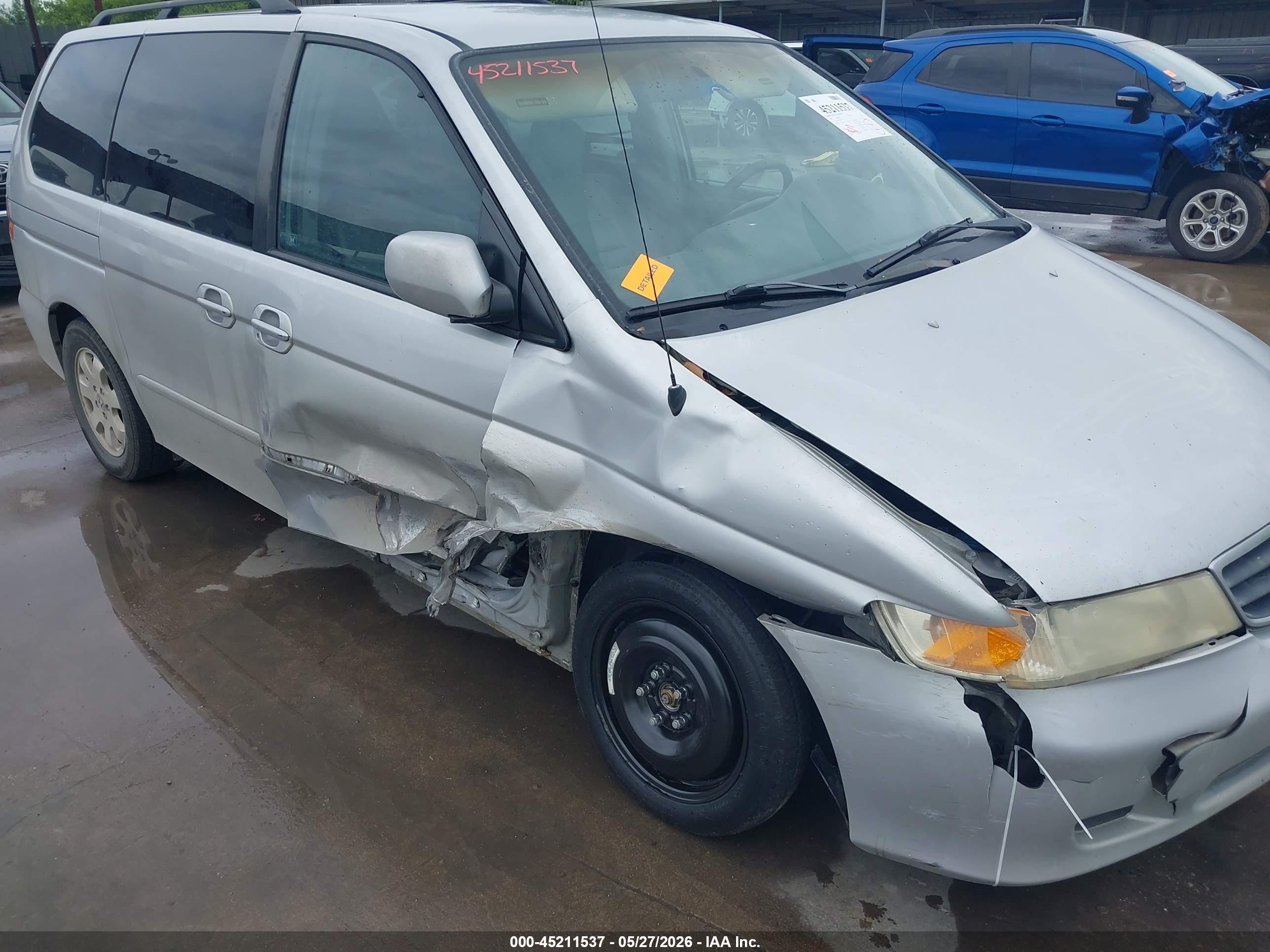 2003 Honda Odyssey Ex-l Silver vin: 5FNRL18763B050140