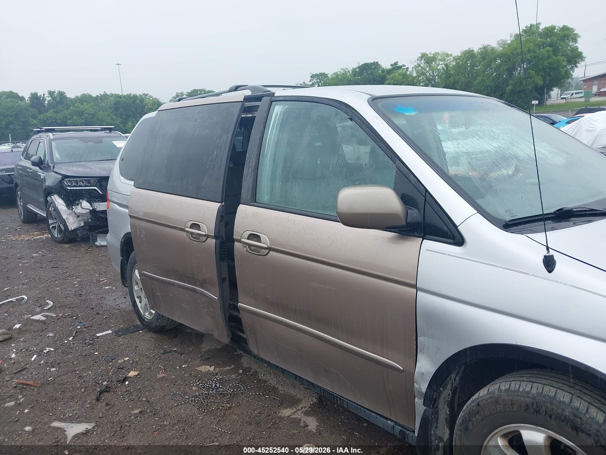2002 Honda Odyssey Ex-l Серебряный vin: 5FNRL18772B050940