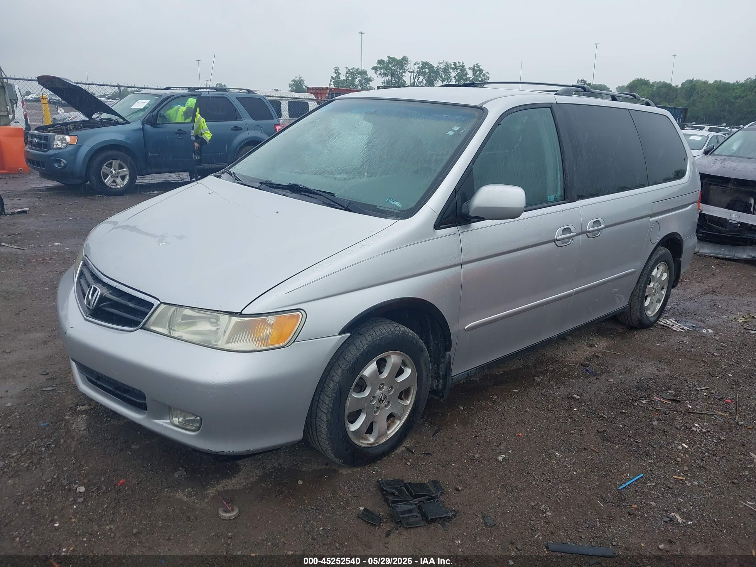 2002 Honda Odyssey Ex-l Серебряный vin: 5FNRL18772B050940