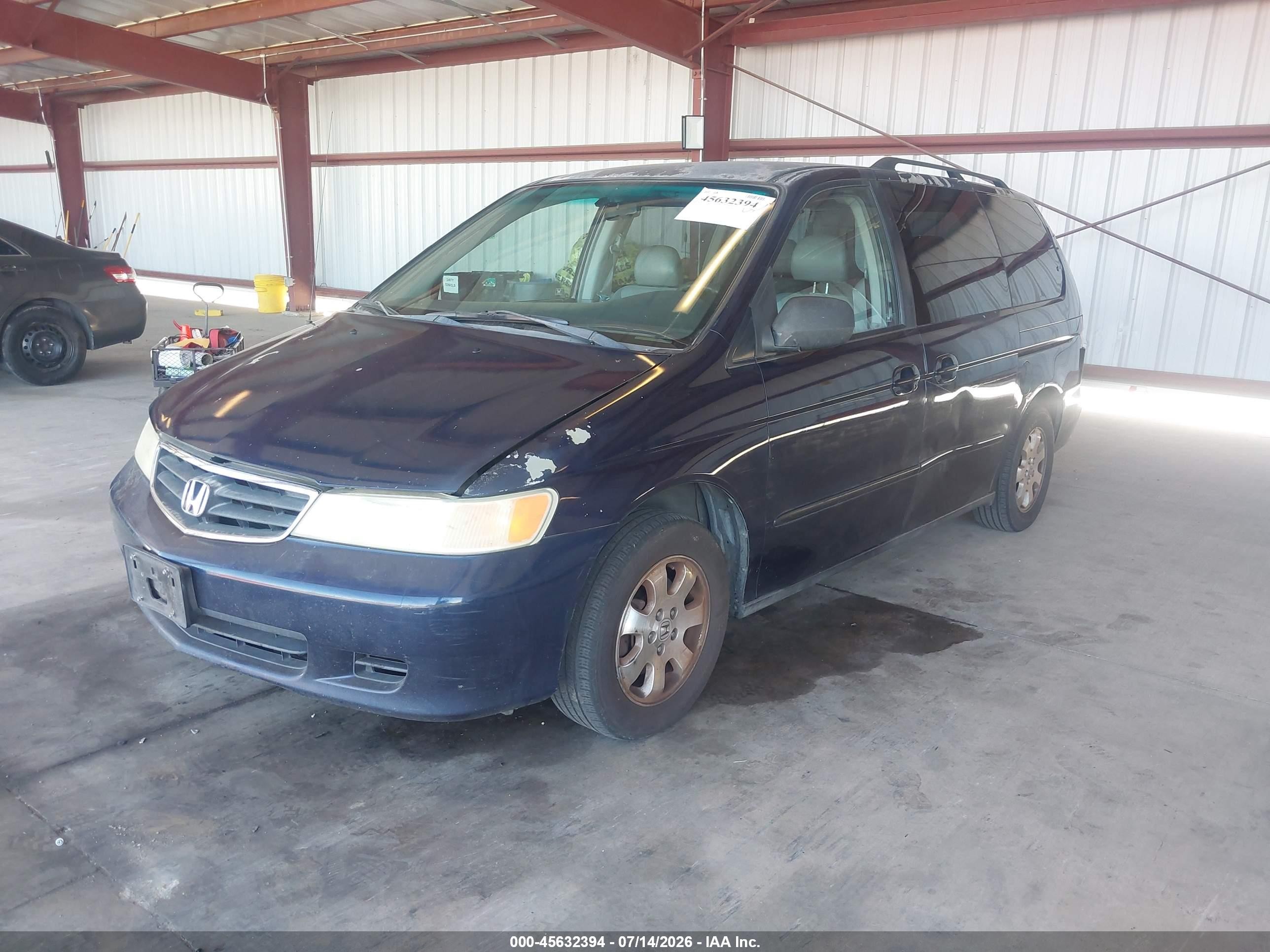 2004 Honda Odyssey Ex-l Blue vin: 5FNRL187X4B139159