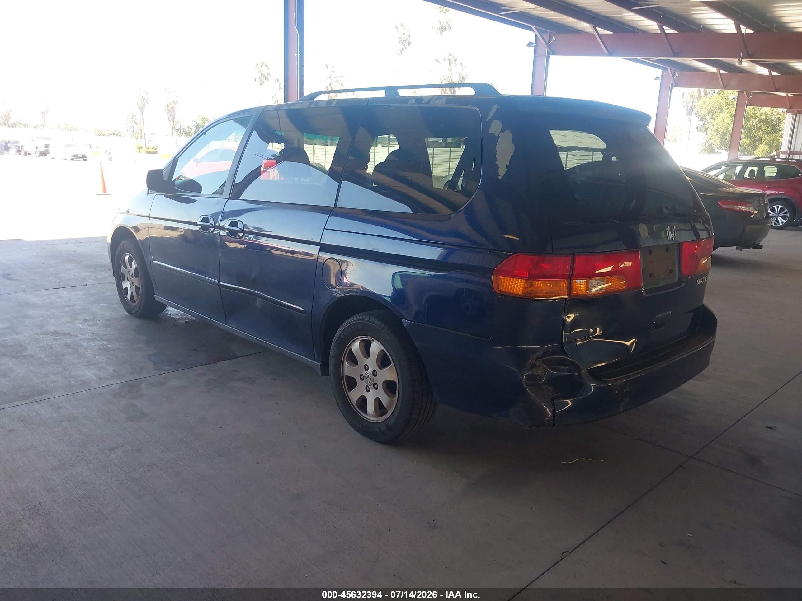 2004 Honda Odyssey Ex-l Blue vin: 5FNRL187X4B139159