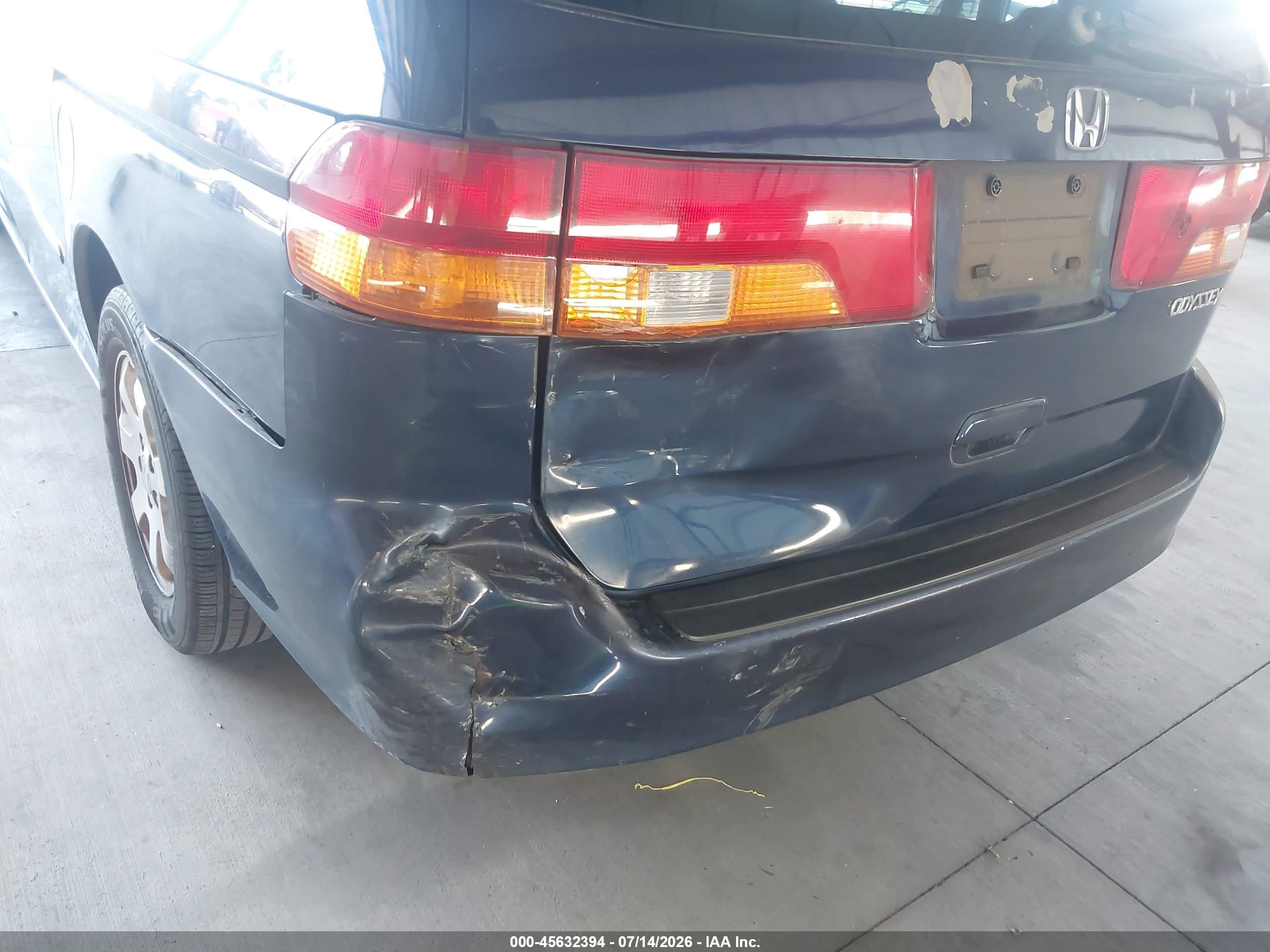 2004 Honda Odyssey Ex-l Blue vin: 5FNRL187X4B139159