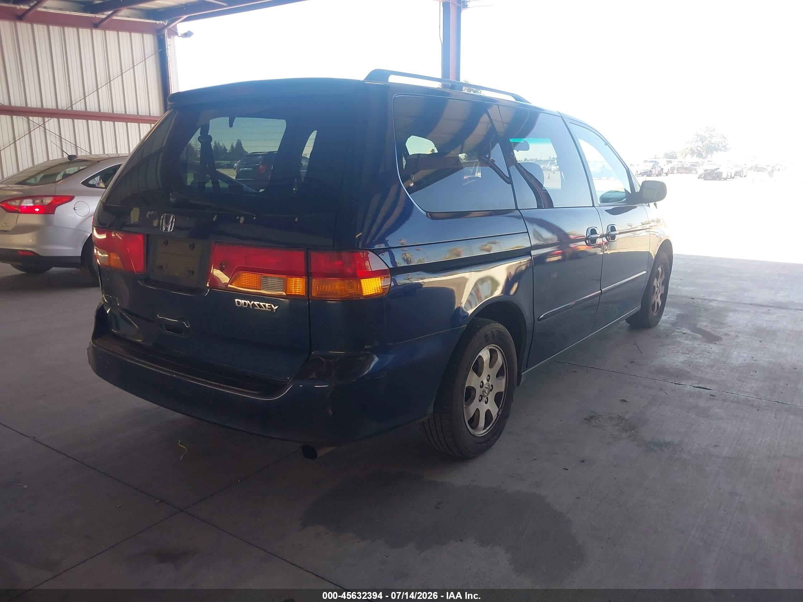 2004 Honda Odyssey Ex-l Blue vin: 5FNRL187X4B139159
