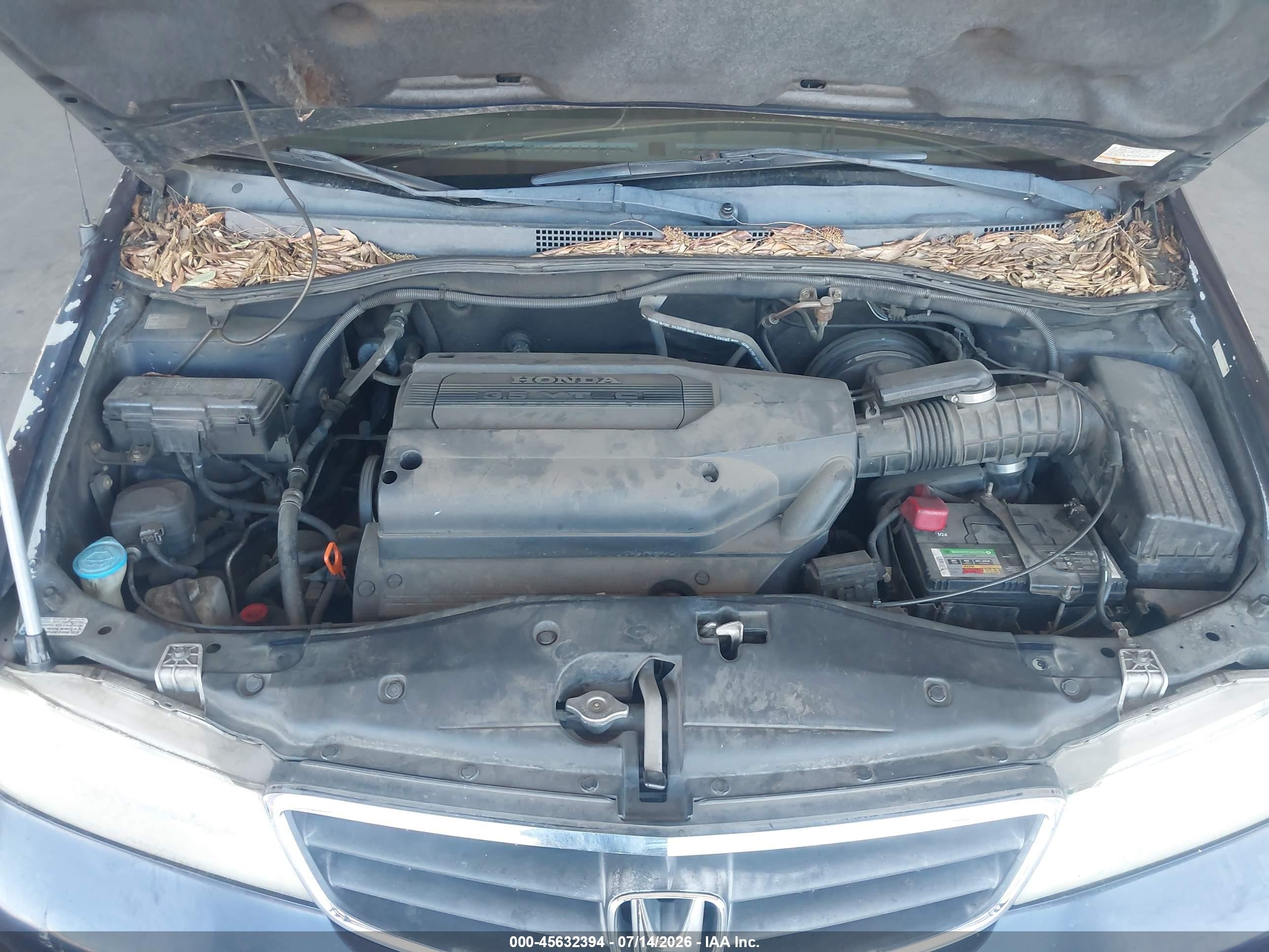 2004 Honda Odyssey Ex-l Blue vin: 5FNRL187X4B139159