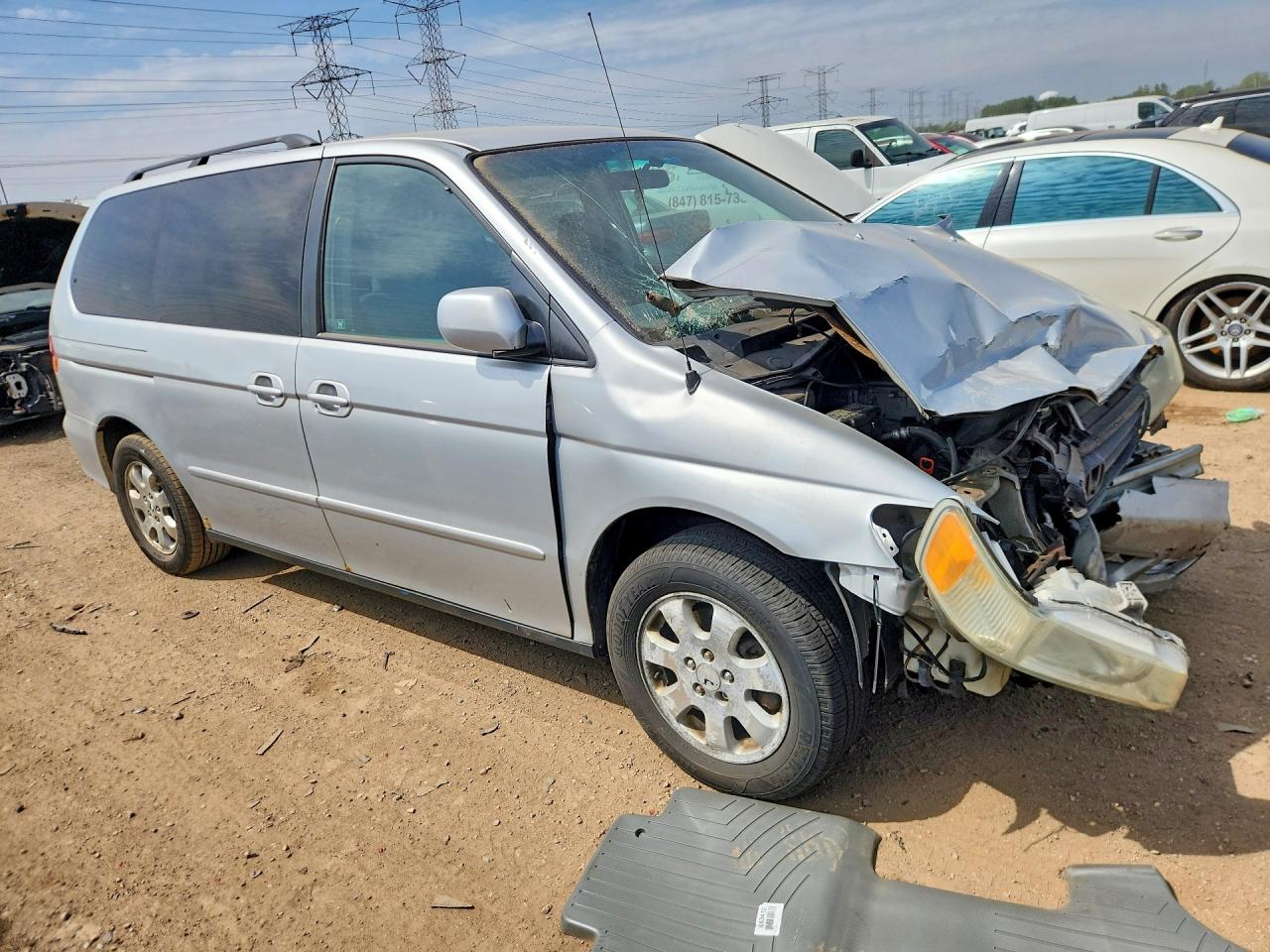2004 Honda Odyssey Ex Gray vin: 5FNRL18844B087598