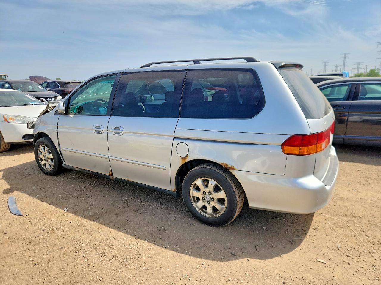 2004 Honda Odyssey Ex Gray vin: 5FNRL18844B087598