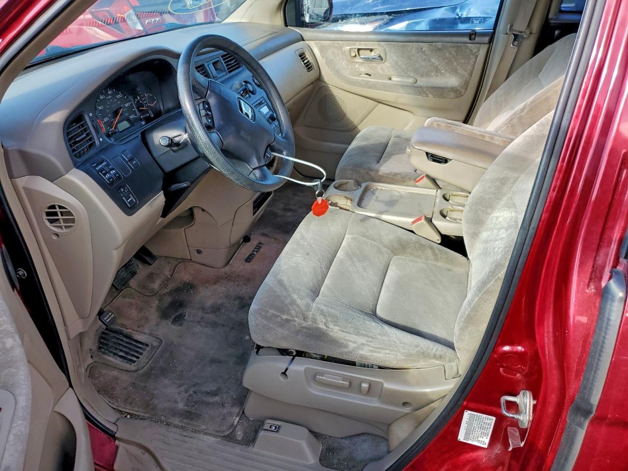 2004 Honda Odyssey Ex Red vin: 5FNRL18844B149579