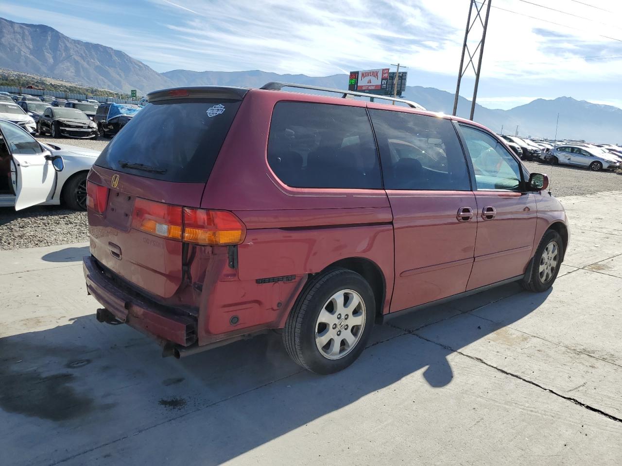2004 Honda Odyssey Ex Red vin: 5FNRL18844B149579
