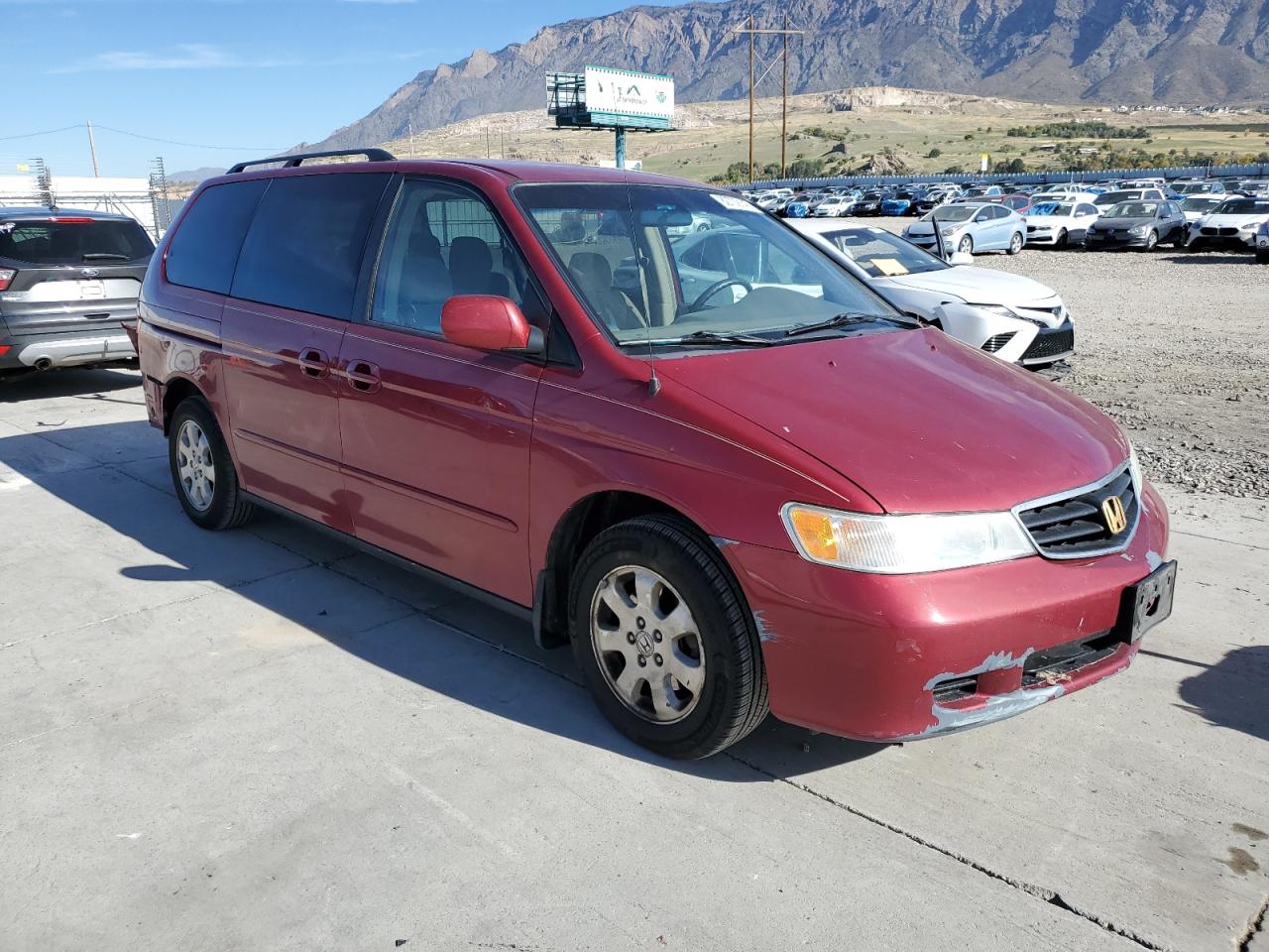 2004 Honda Odyssey Ex Red vin: 5FNRL18844B149579