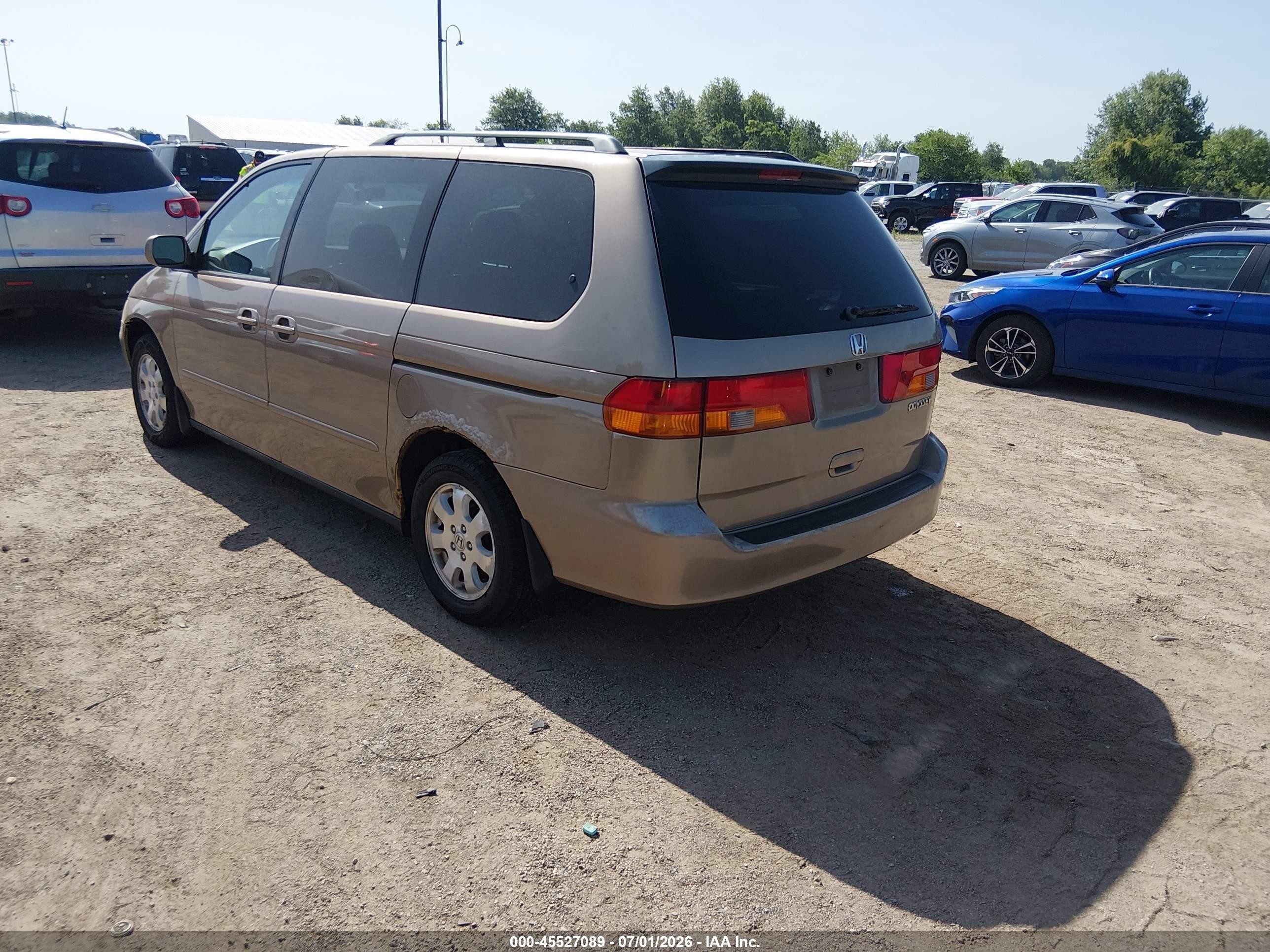 2004 Honda Odyssey Ex Желто-коричневый vin: 5FNRL18854B088484