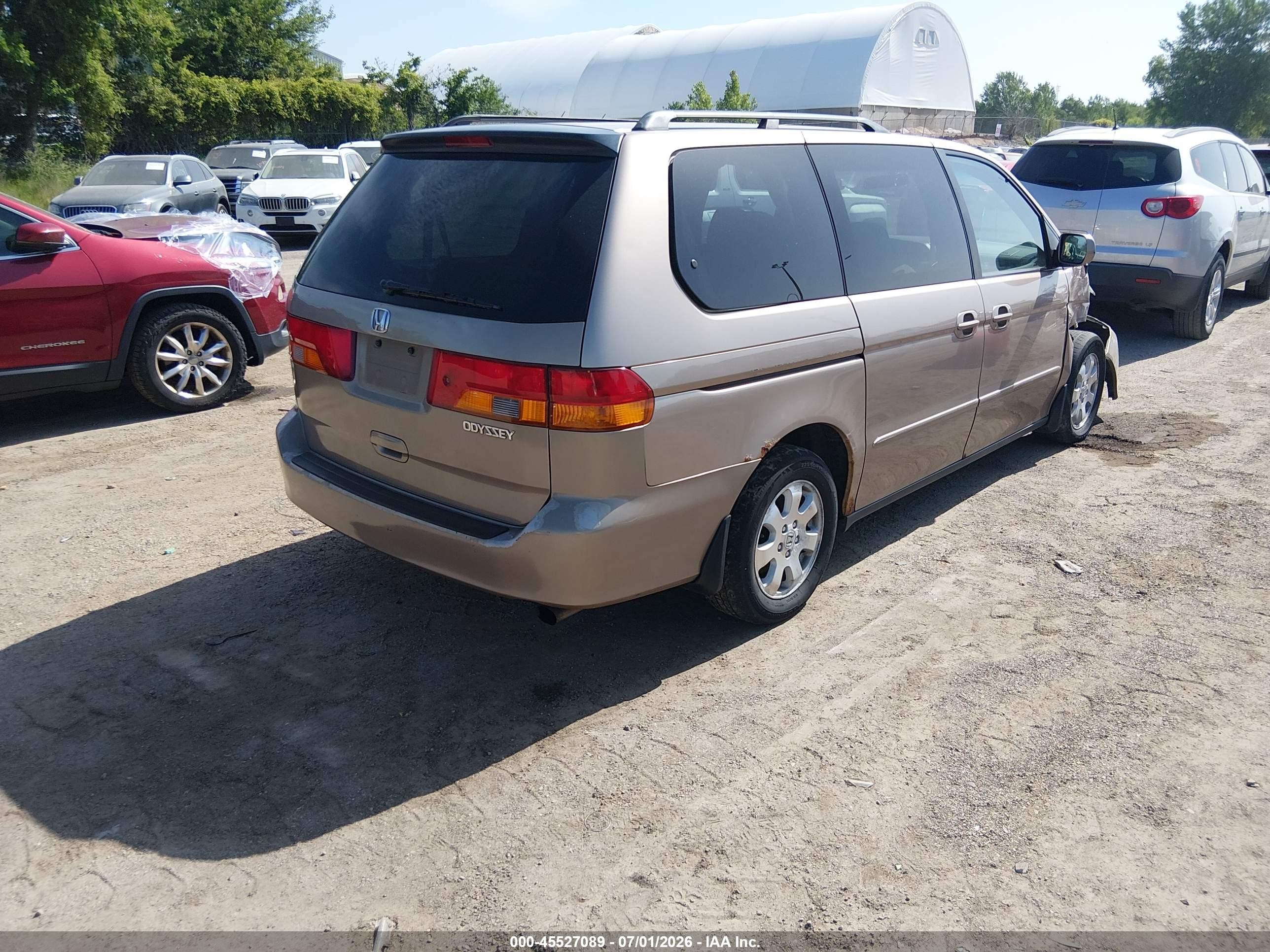 2004 Honda Odyssey Ex Желто-коричневый vin: 5FNRL18854B088484