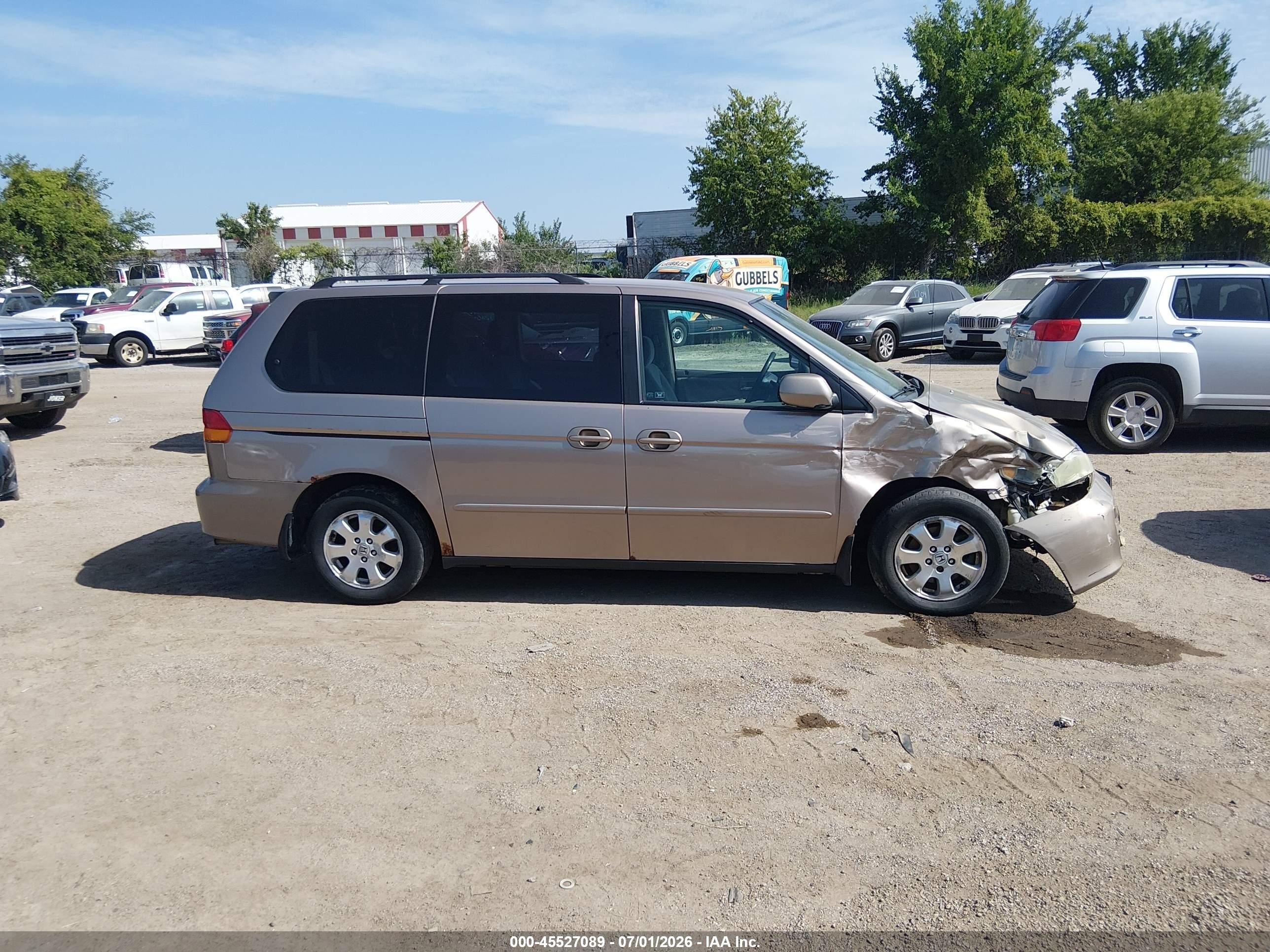 2004 Honda Odyssey Ex Желто-коричневый vin: 5FNRL18854B088484