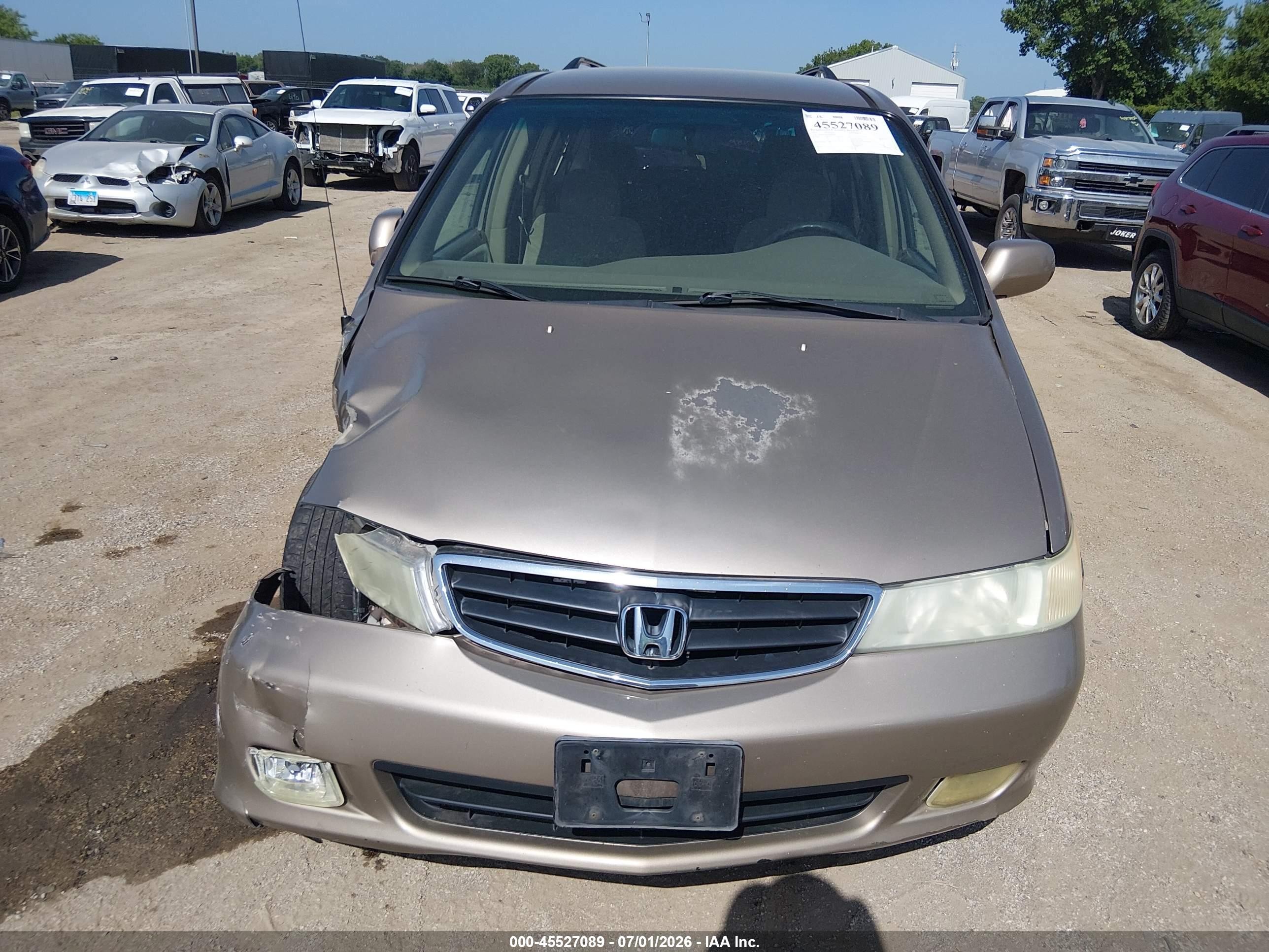 2004 Honda Odyssey Ex Желто-коричневый vin: 5FNRL18854B088484