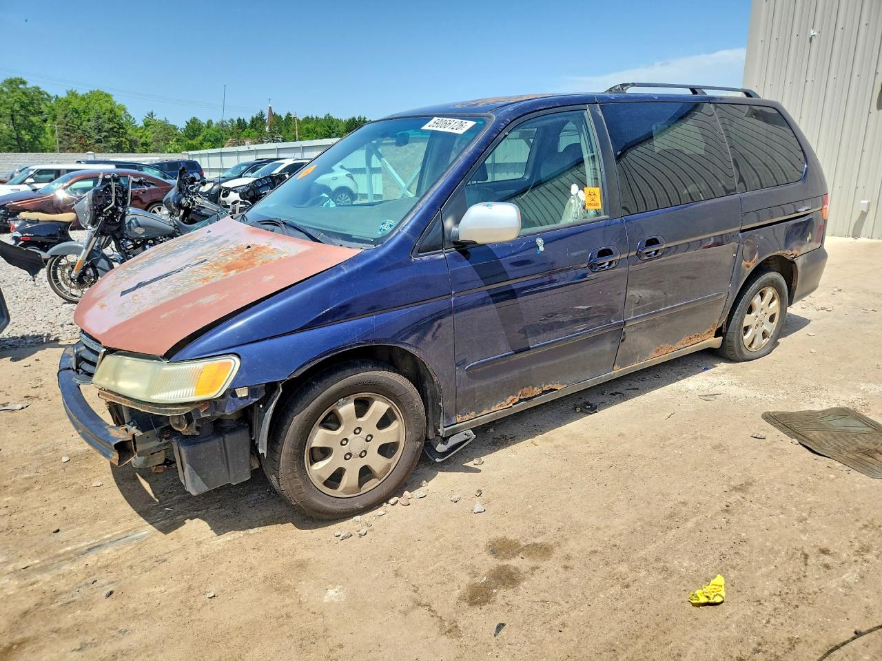 2004 Honda Odyssey Ex Blue vin: 5FNRL18874B087028