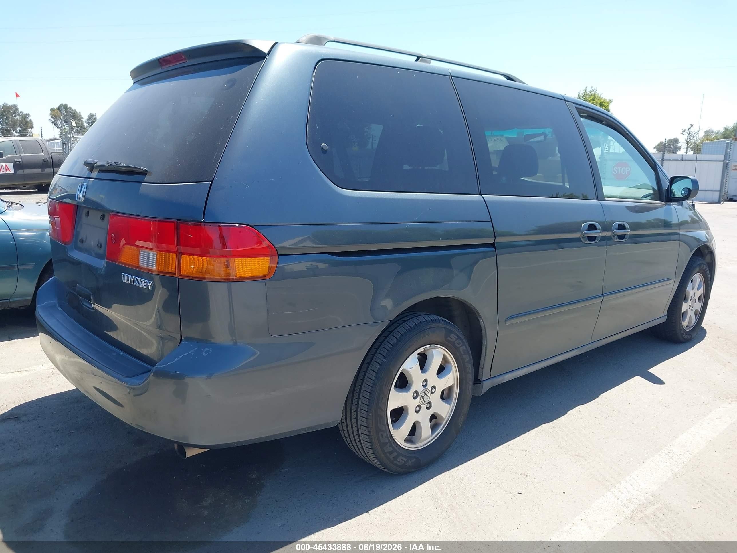 2004 Honda Odyssey Ex Blue vin: 5FNRL18874B124496