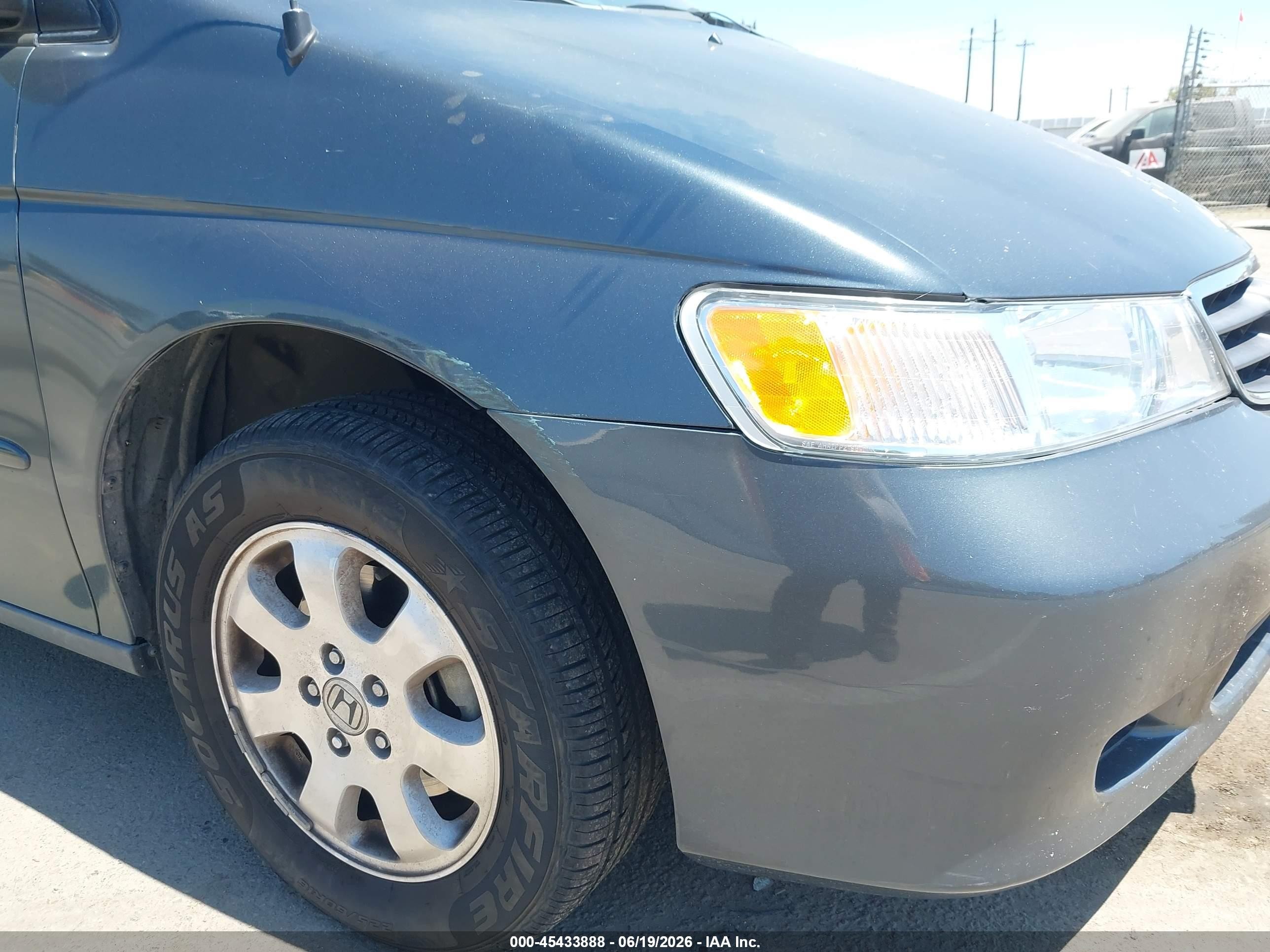 2004 Honda Odyssey Ex Blue vin: 5FNRL18874B124496