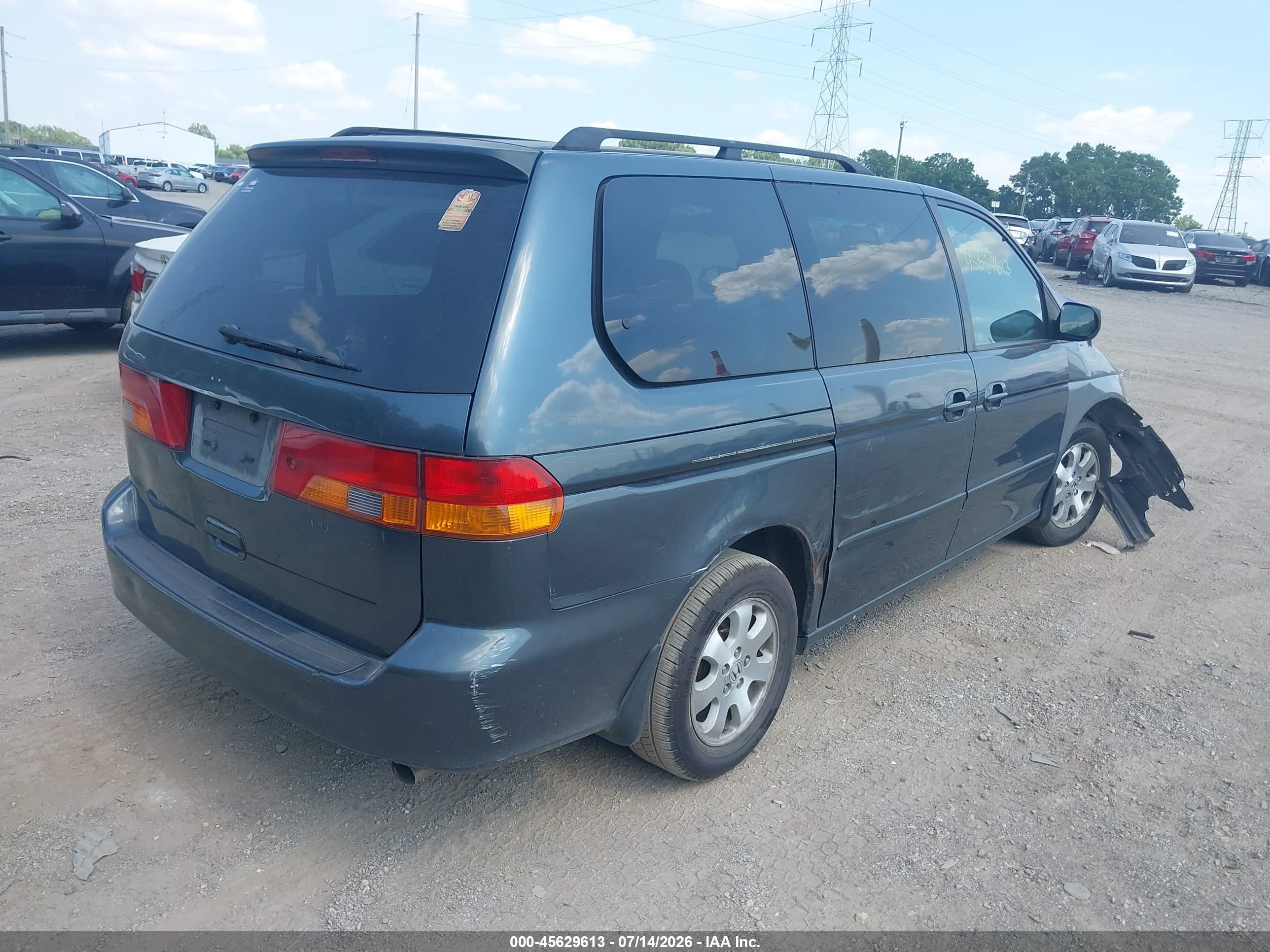 2004 Honda Odyssey Ex Gray vin: 5FNRL18884B083604