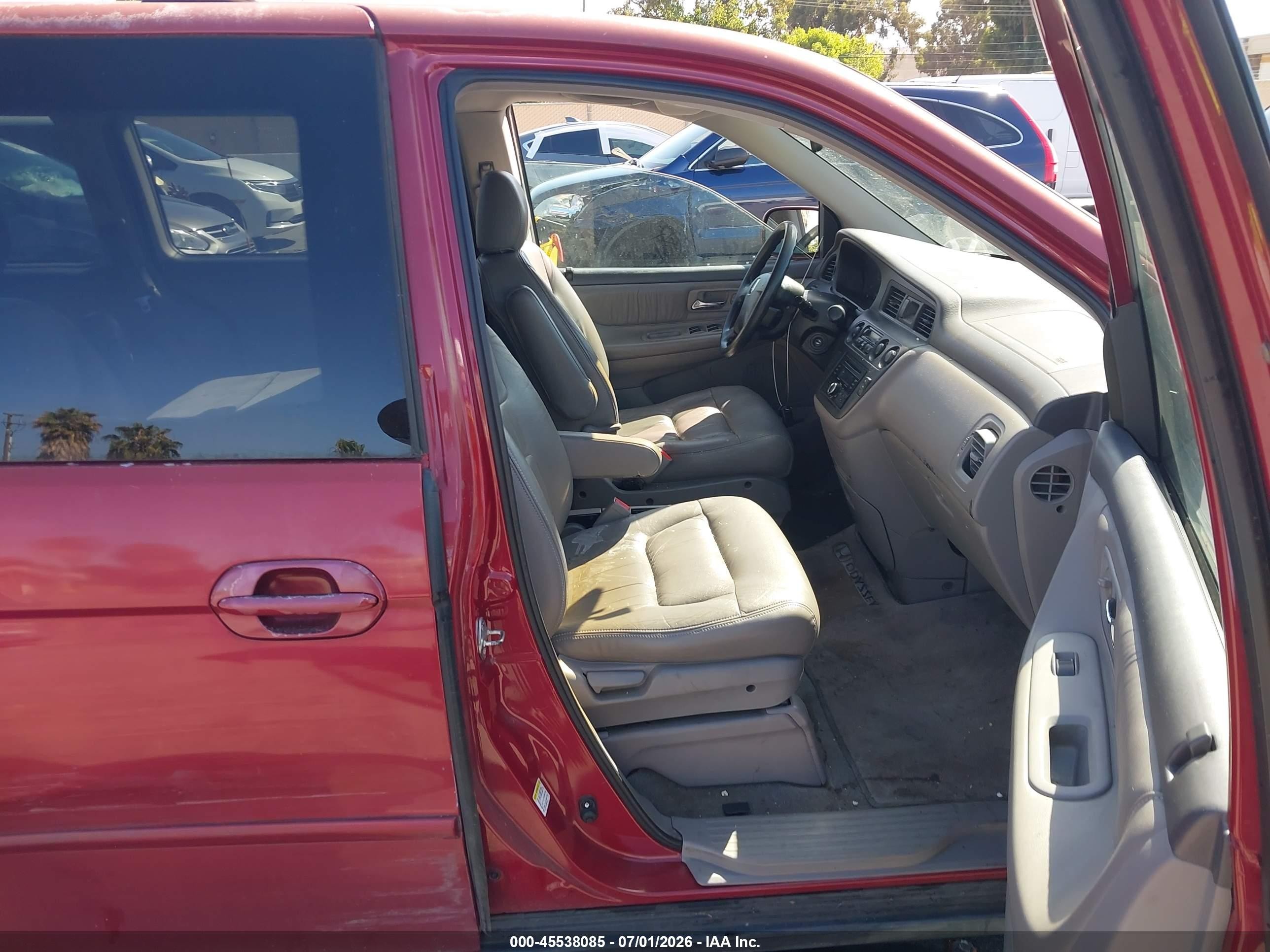 2002 Honda Odyssey Ex-l Red vin: 5FNRL18902B049985