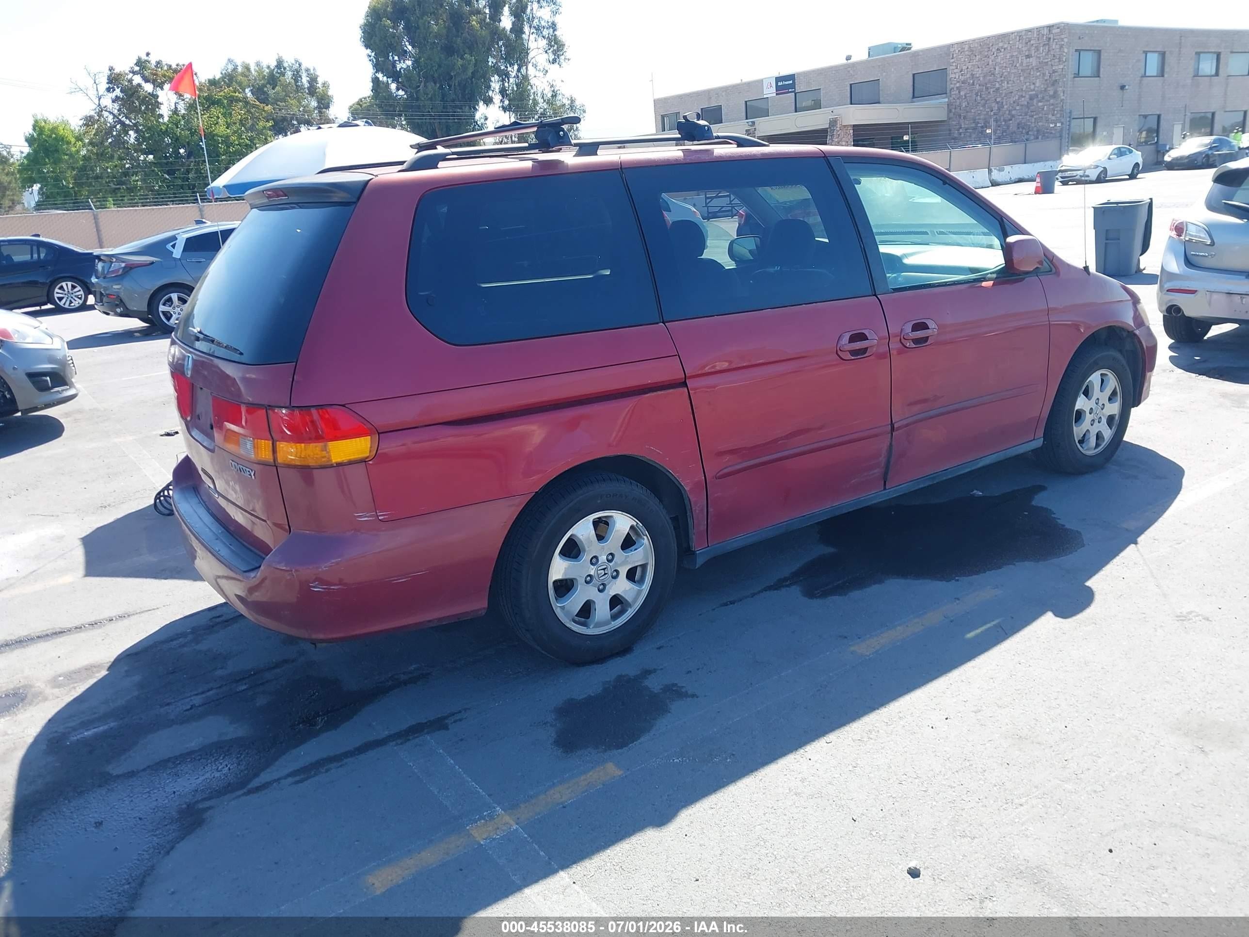 2002 Honda Odyssey Ex-l Red vin: 5FNRL18902B049985