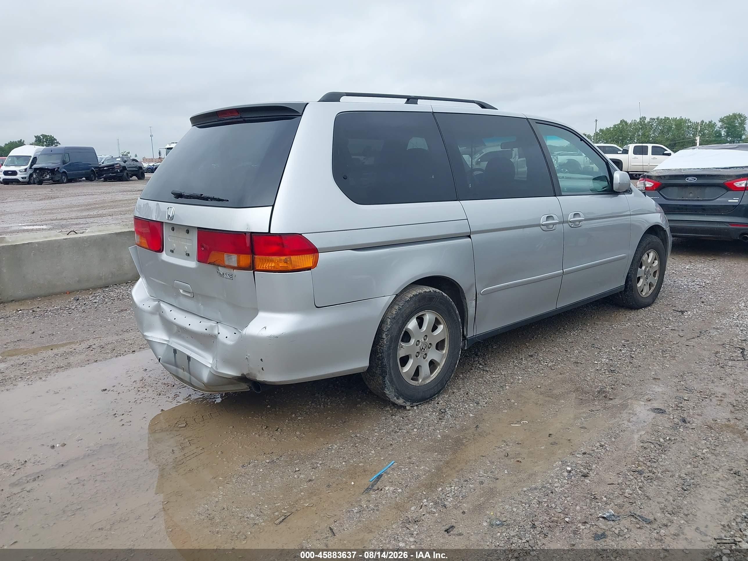 2003 Honda Odyssey Ex-l Silver vin: 5FNRL18903B015062