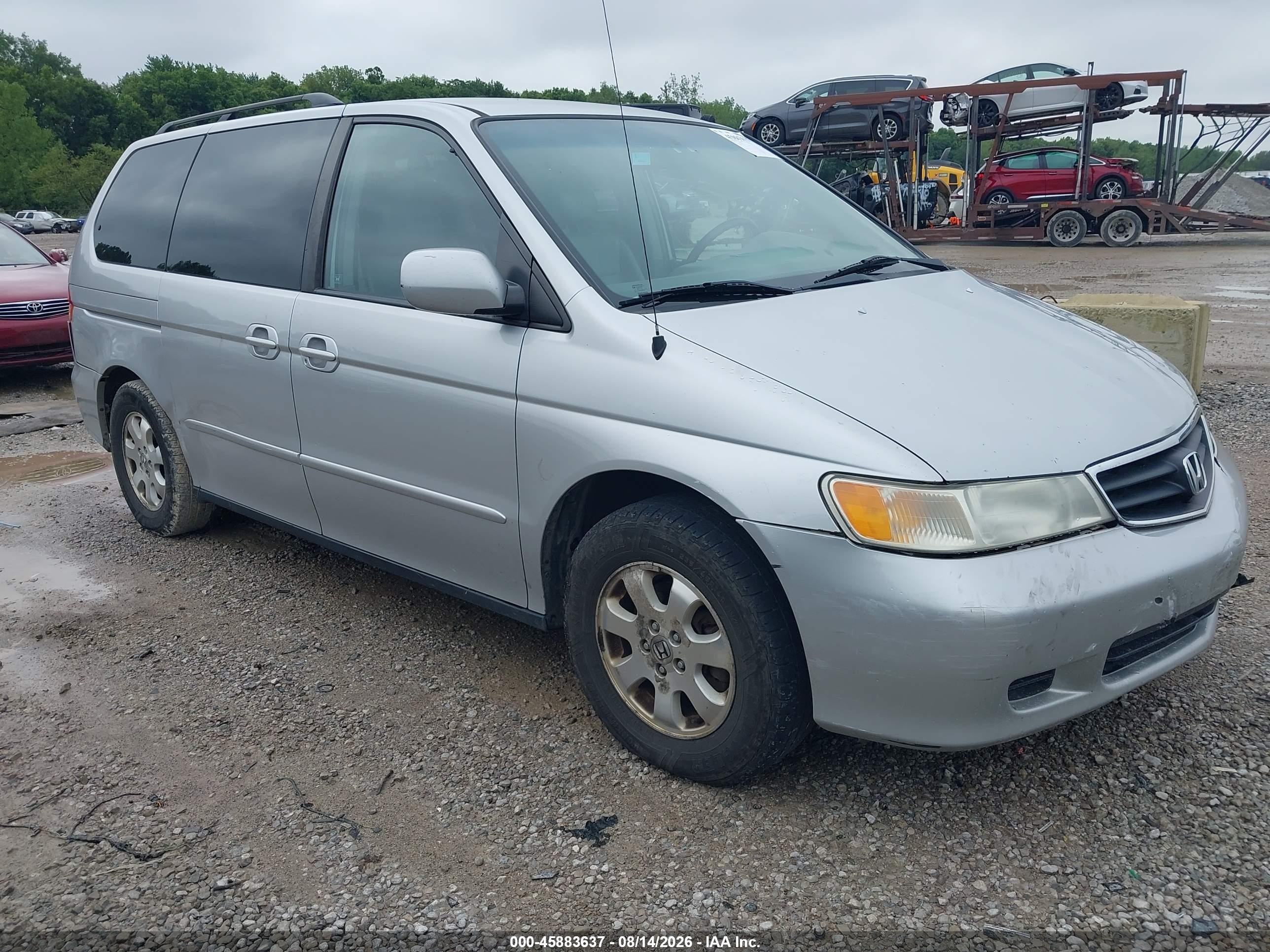 2003 Honda Odyssey Ex-l Серебряный vin: 5FNRL18903B015062