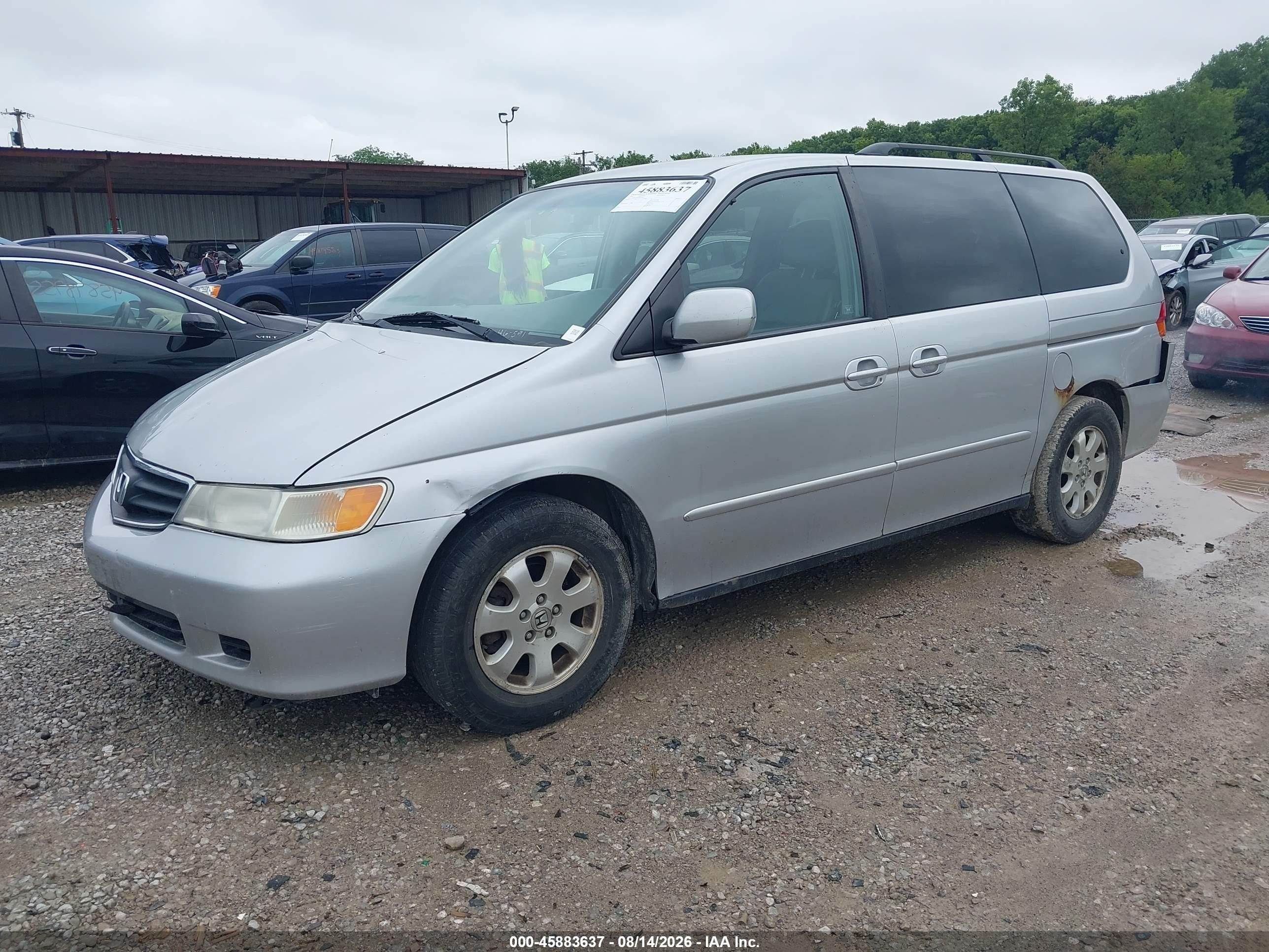 2003 Honda Odyssey Ex-l Silver vin: 5FNRL18903B015062