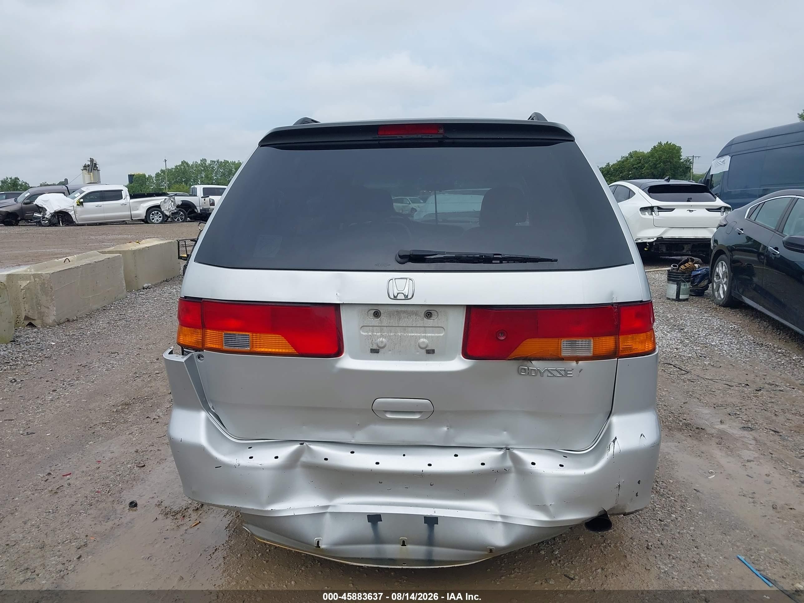 2003 Honda Odyssey Ex-l Silver vin: 5FNRL18903B015062