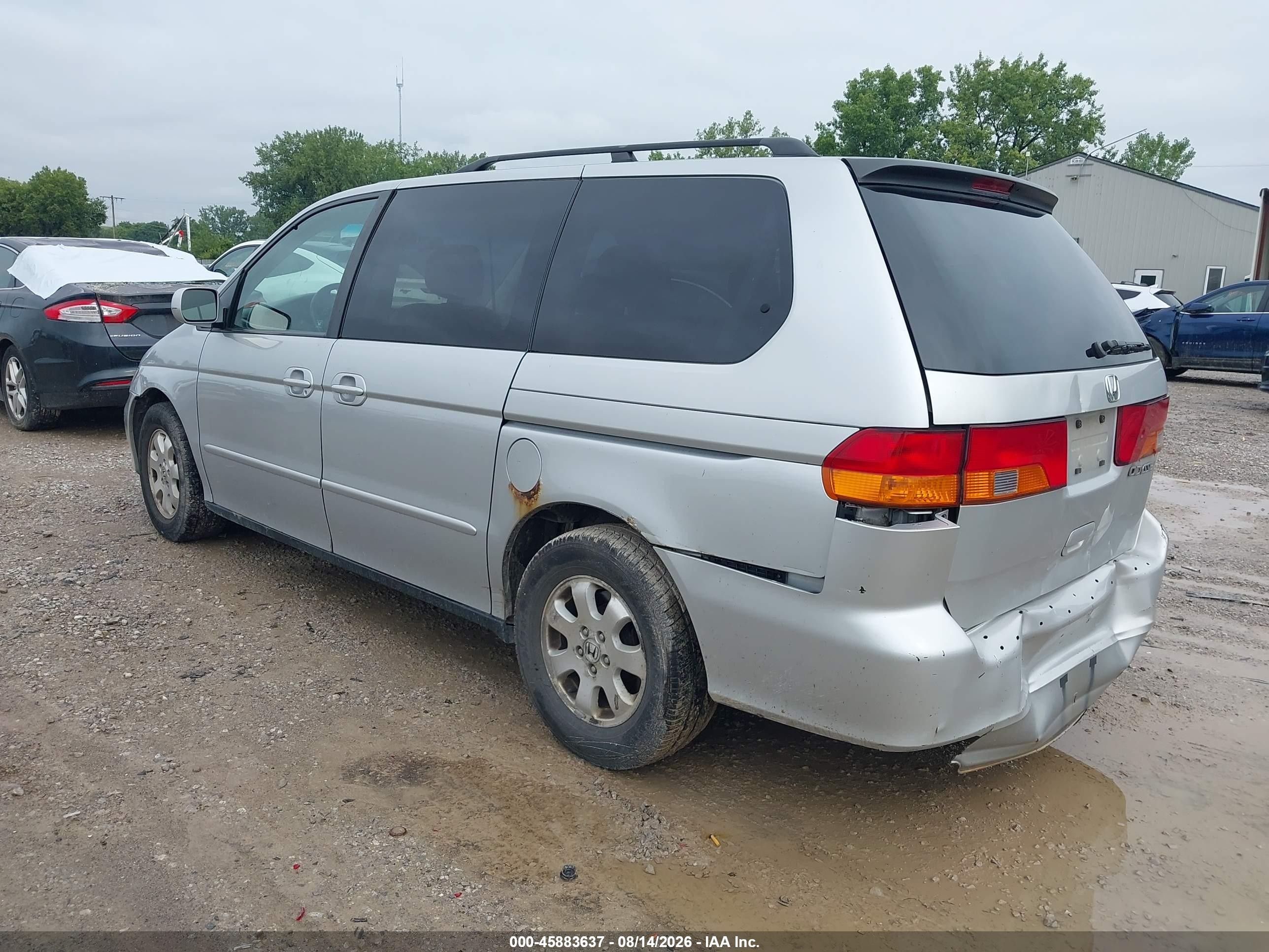 2003 Honda Odyssey Ex-l Silver vin: 5FNRL18903B015062